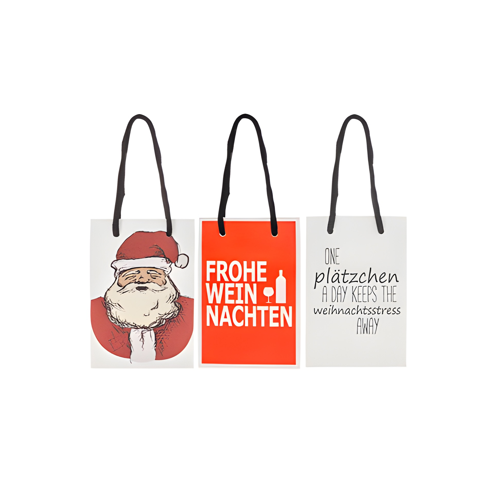 Geschenktüte 'Weihnachten', klein, 3 Stück