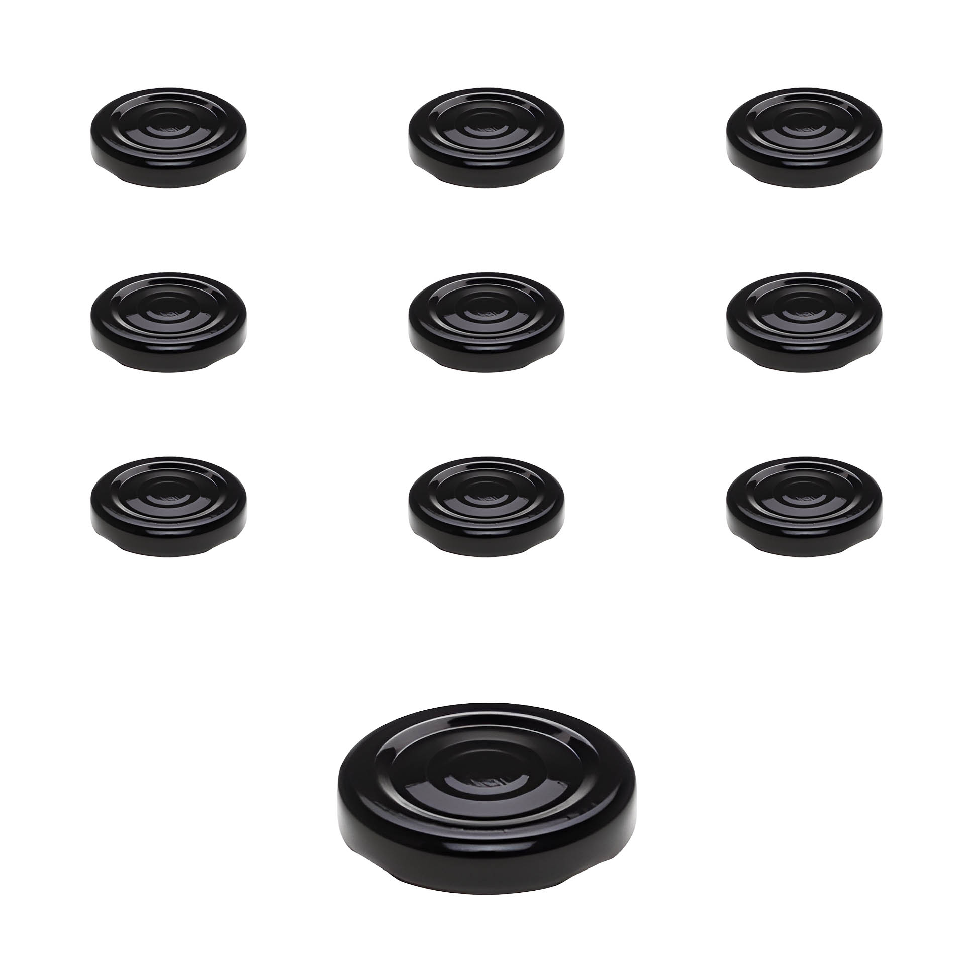 TO  43 schwarz past. mit Button, 10 Stück