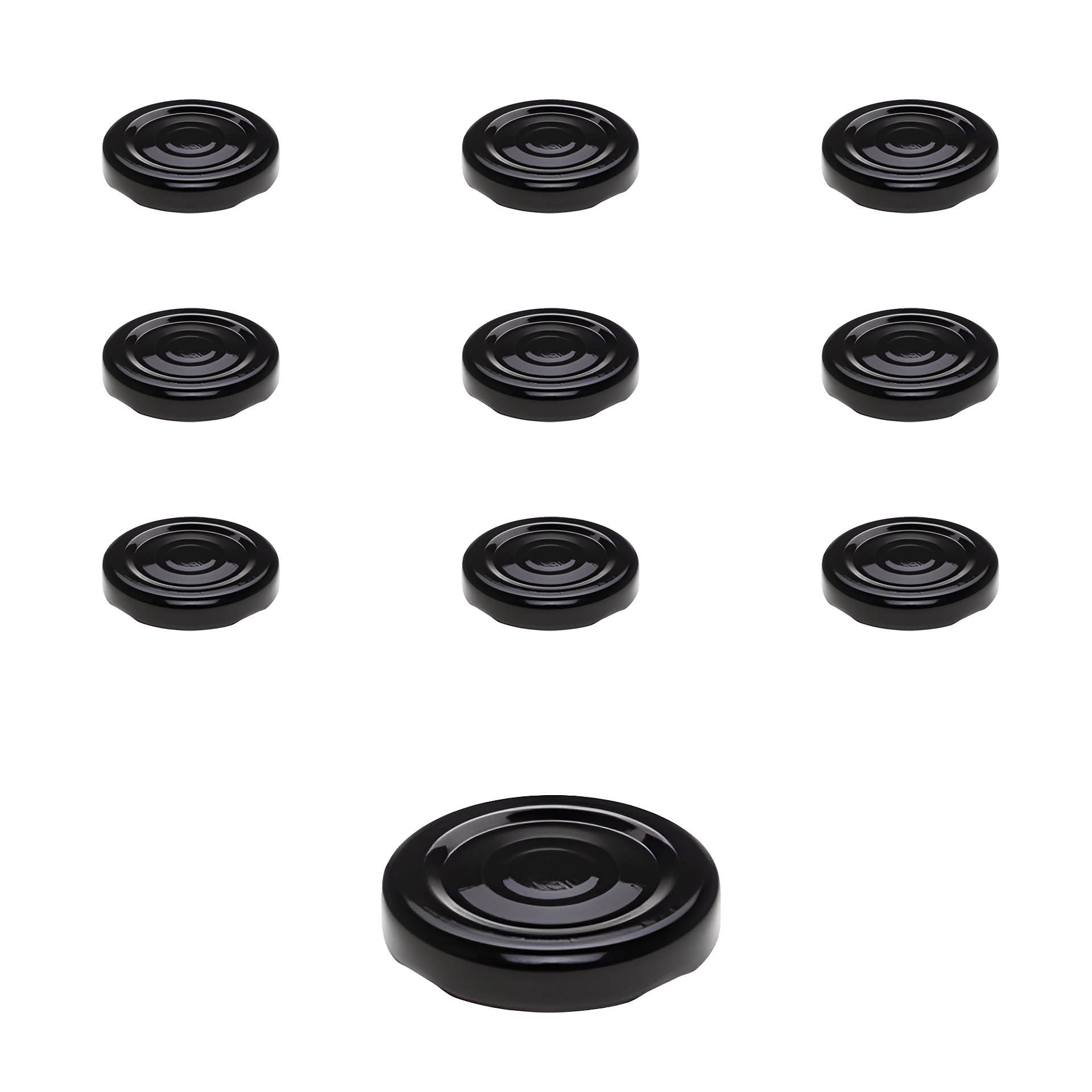 TO  43 schwarz past. mit Button, 10 Stück