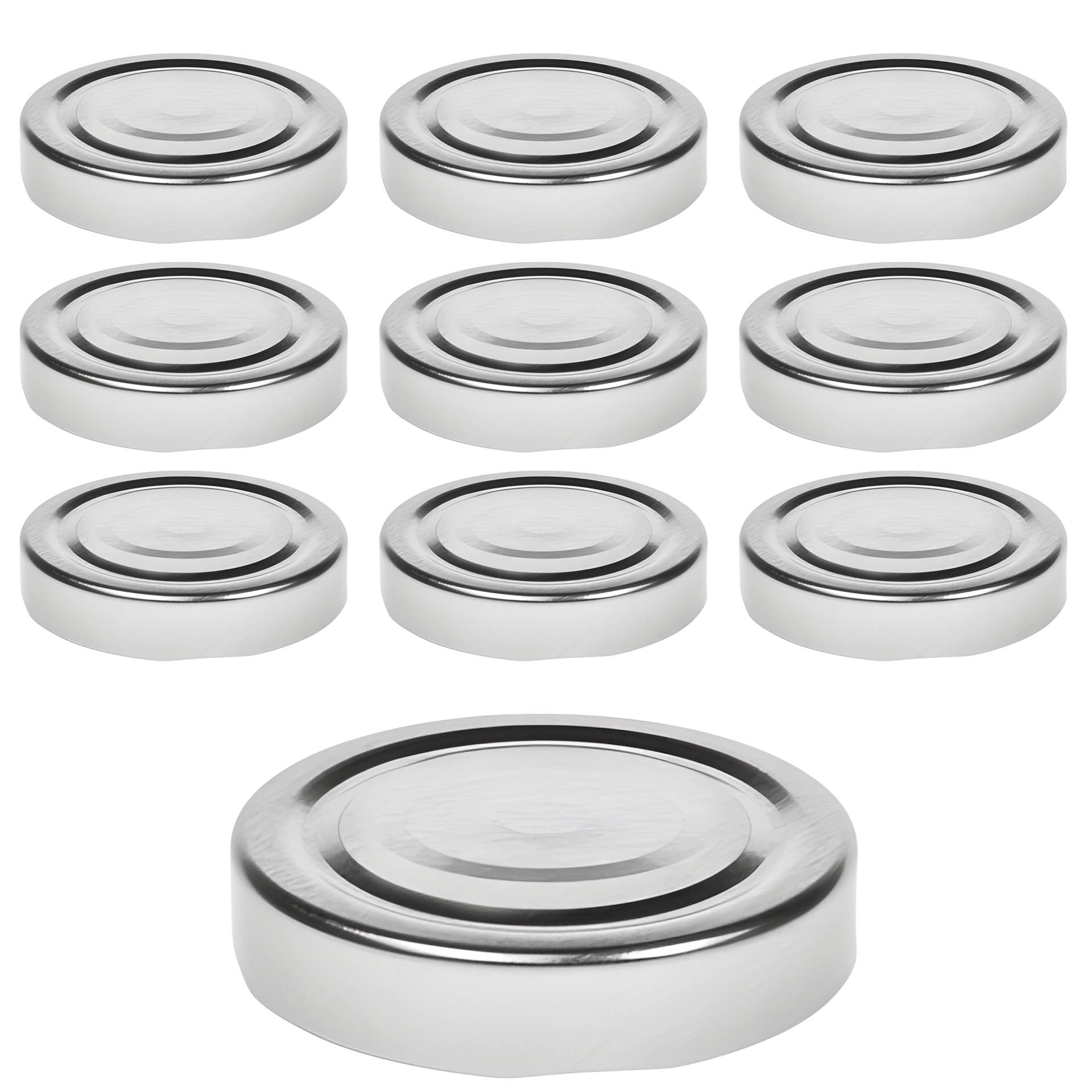 TO 66 Deep silber past. mit Button, 10 Stück