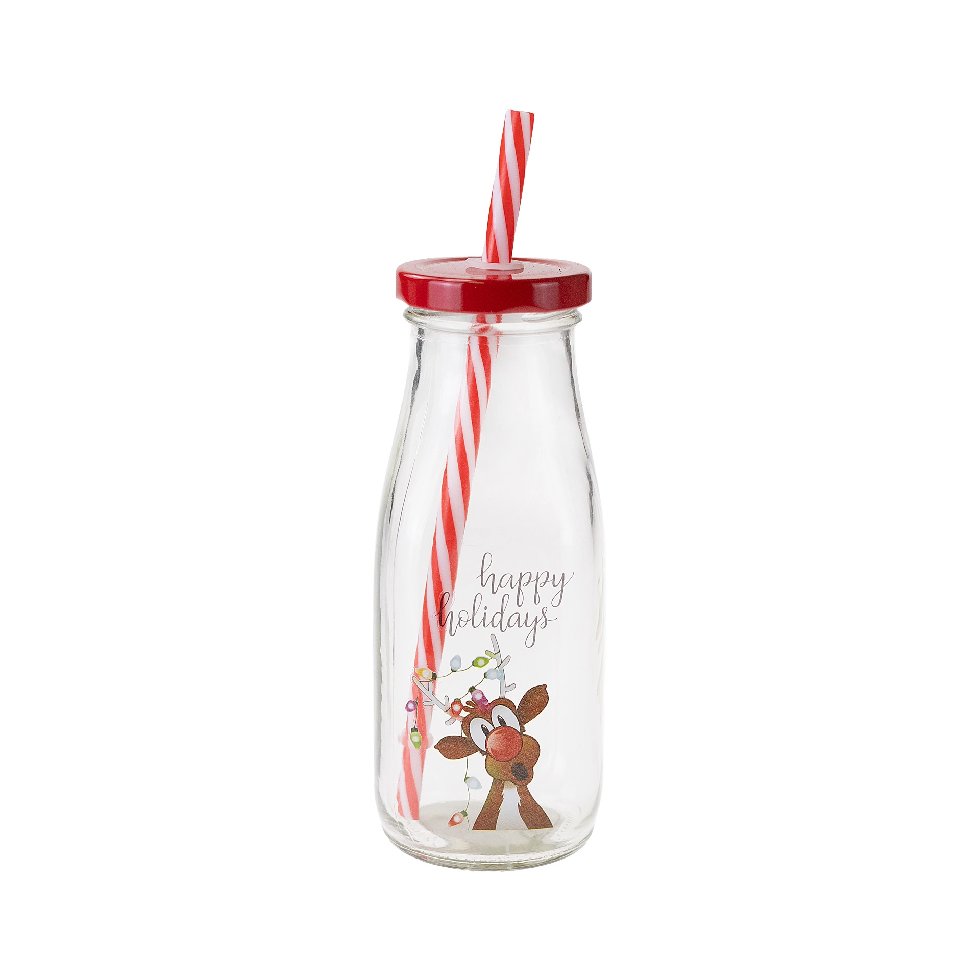 Trinkhalmflasche 'Rentier' 300 ml