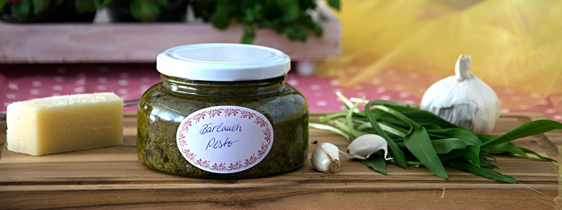 Bärlauchpesto im Provence-Glas