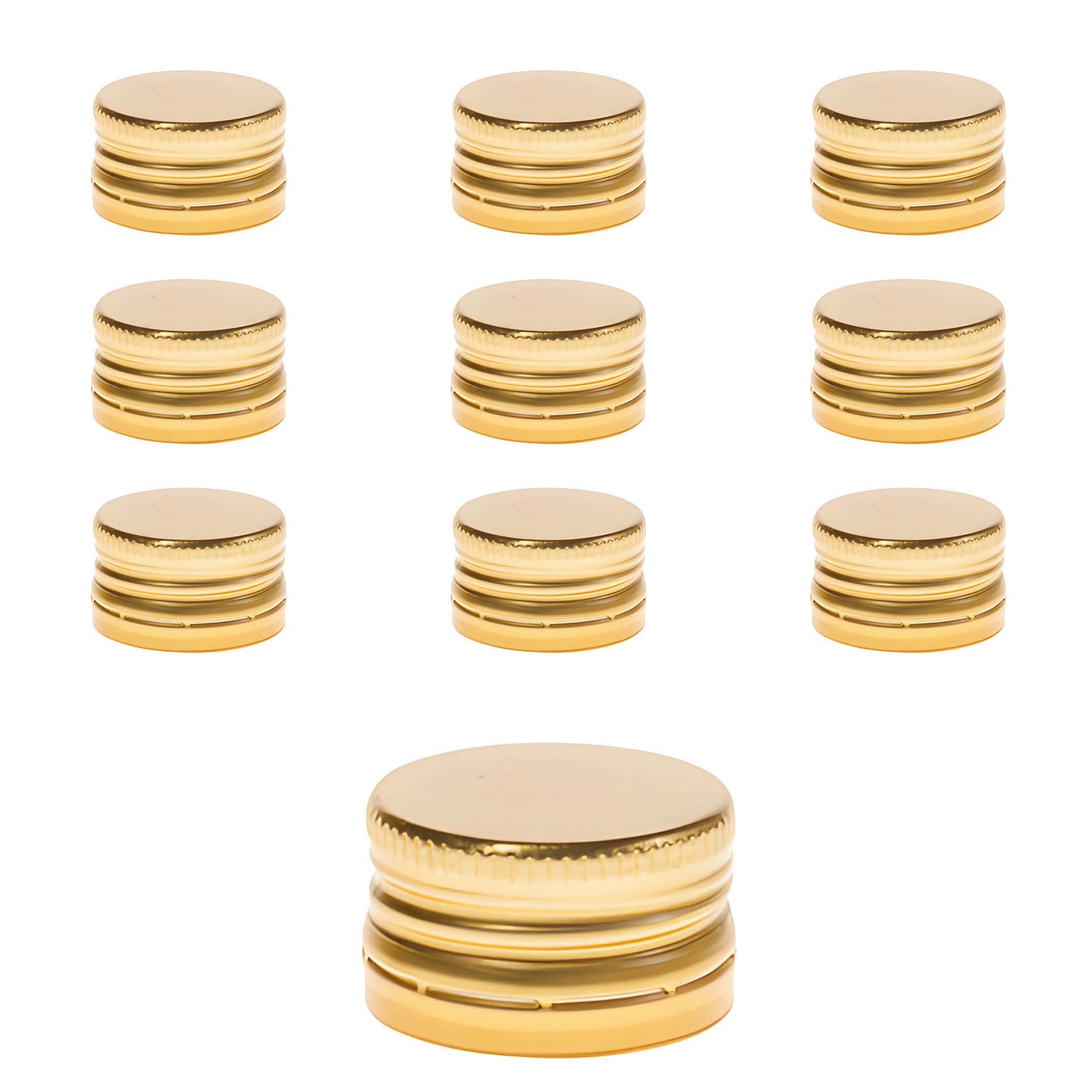 PP 31,5 gold Aluminium mit Originalitätsring, 10 Stück