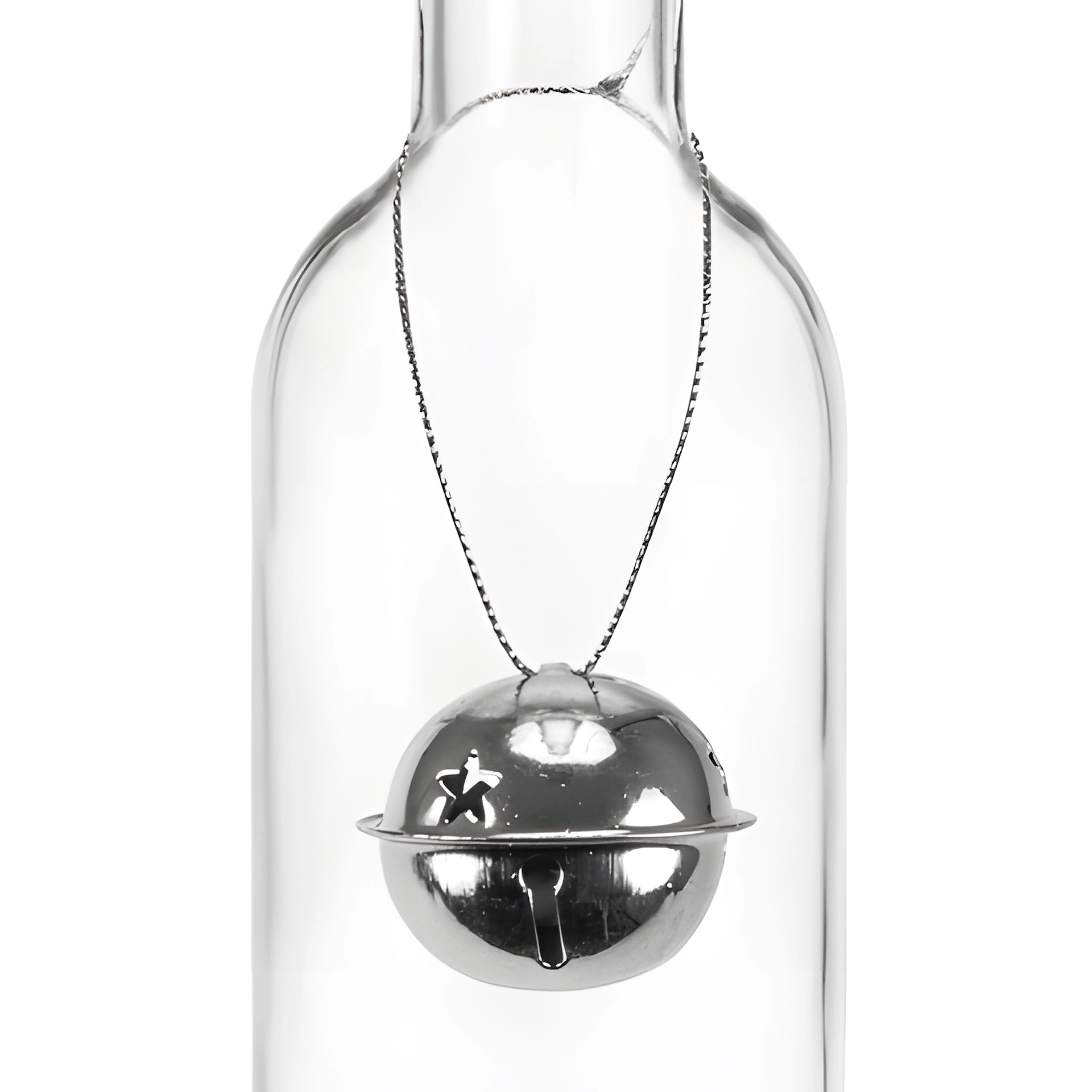 Metallanhänger 'Weihnachtsglocke' silber, 6er Set