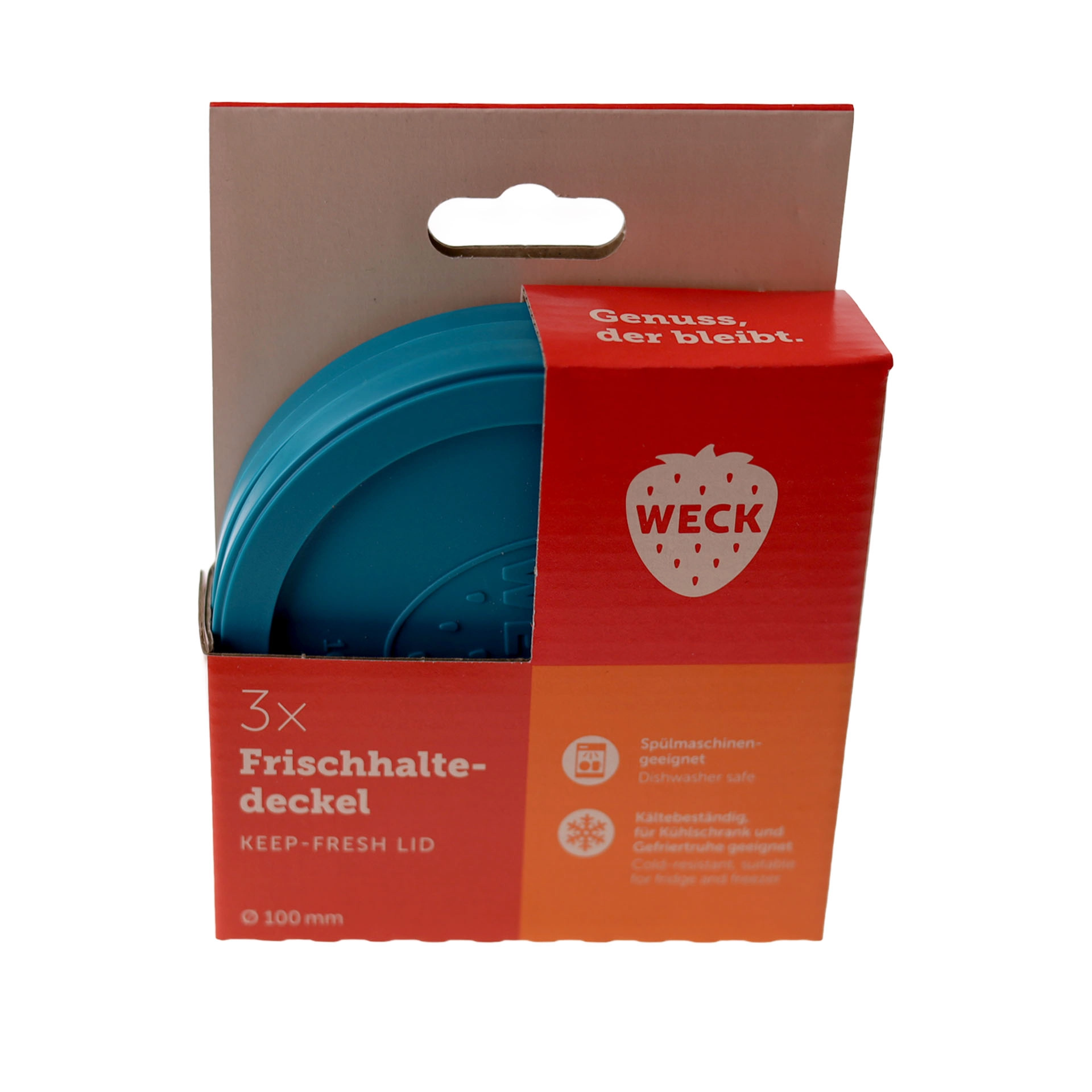 3 x WECK-Frischhaltedeckel petrol RR 100