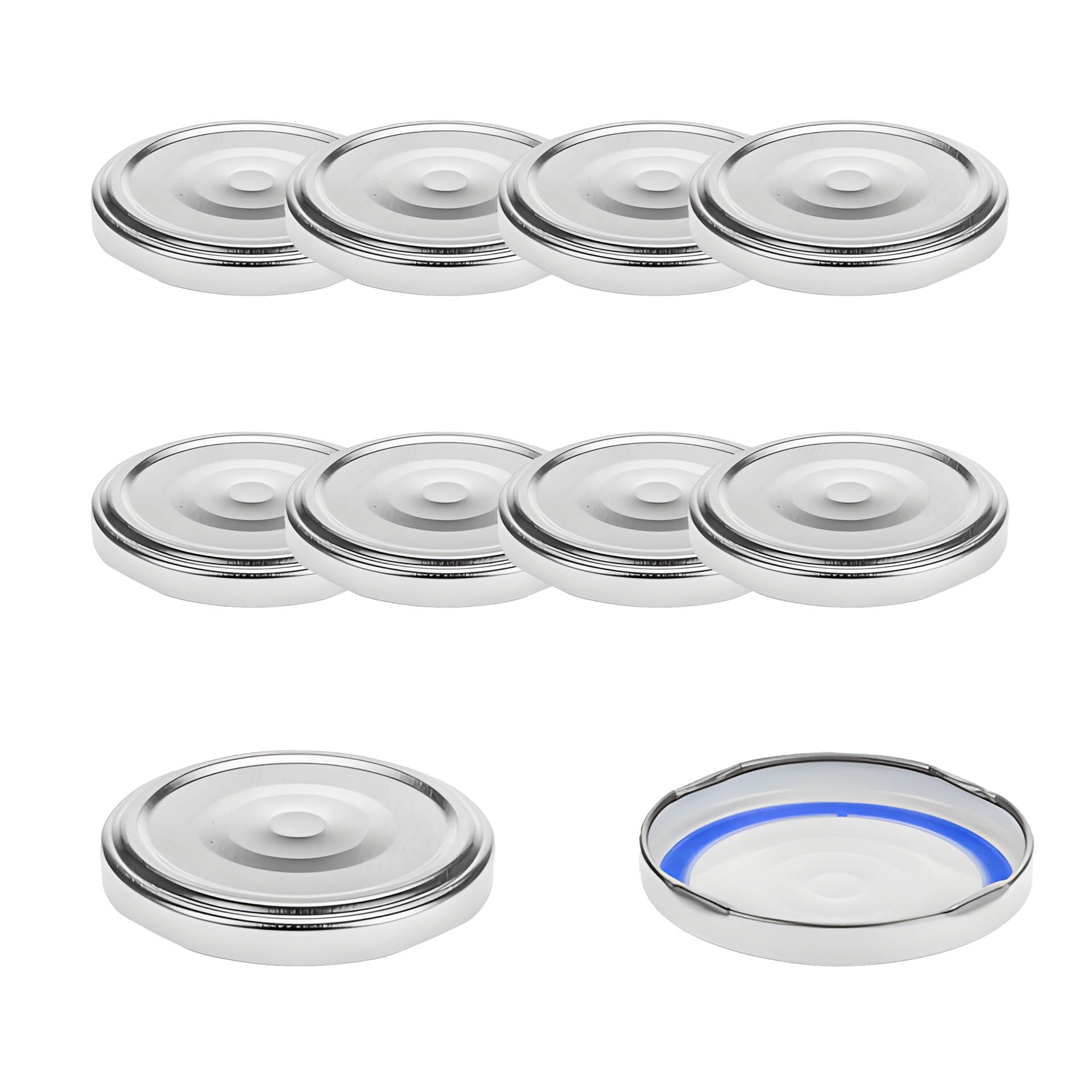 TO  66 silber past. mit Button BLUESEAL, 10 Stück