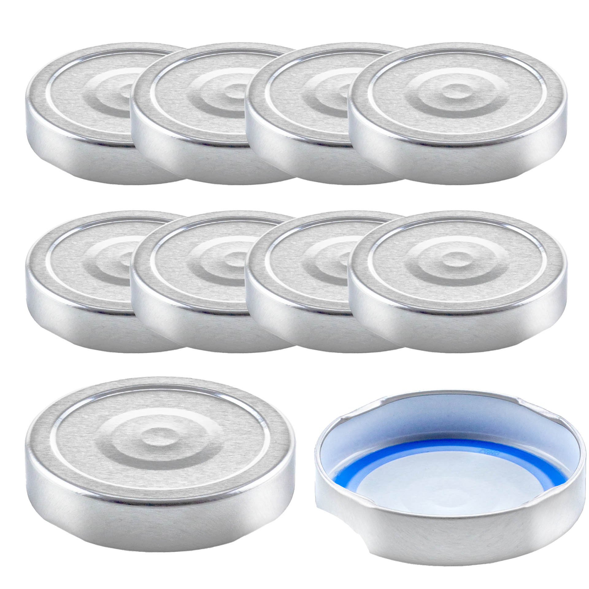 TO 66 Deep silber past. mit Button BLUESEAL, 10 Stück
