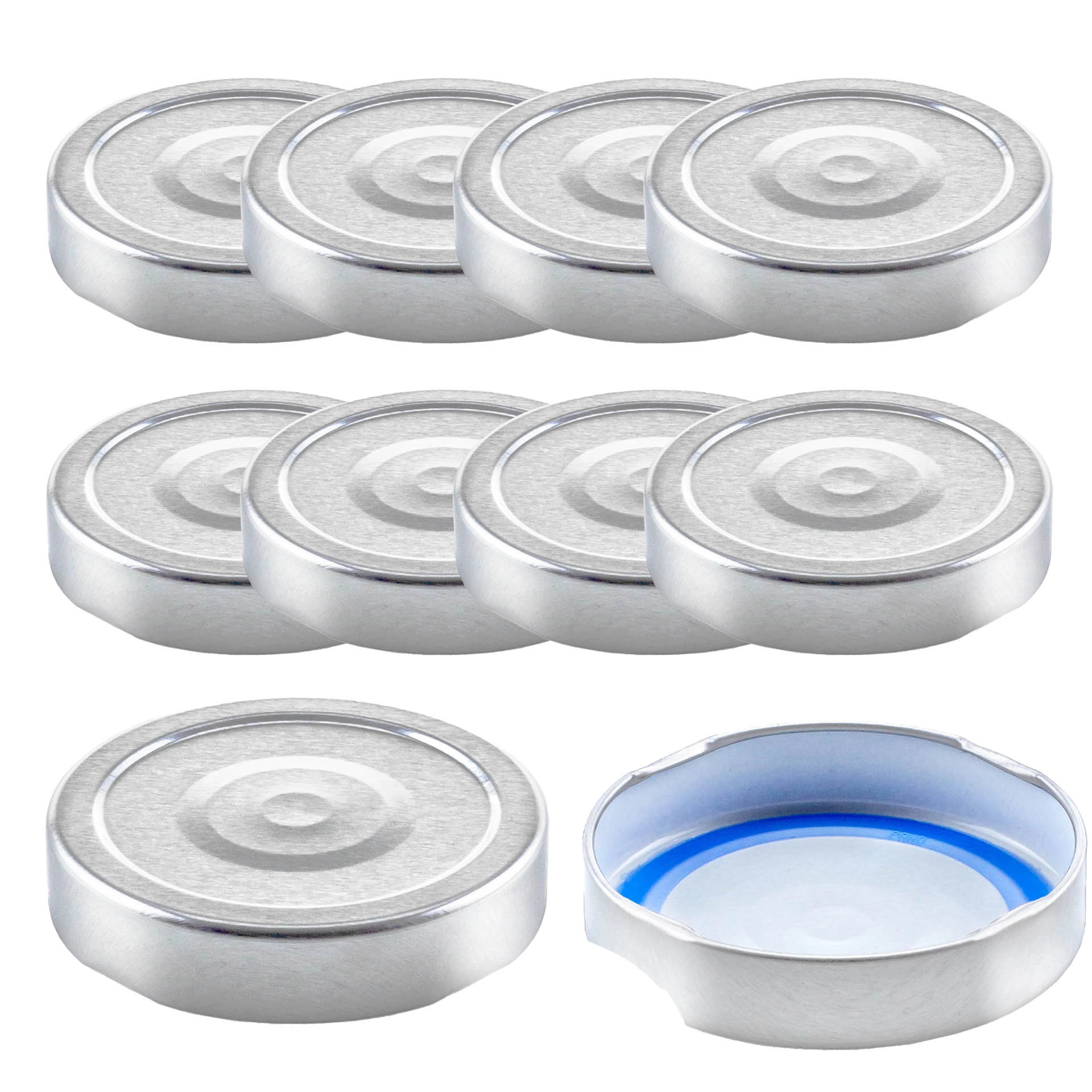 TO 66 Deep silber past. mit Button BLUESEAL, 10 Stück