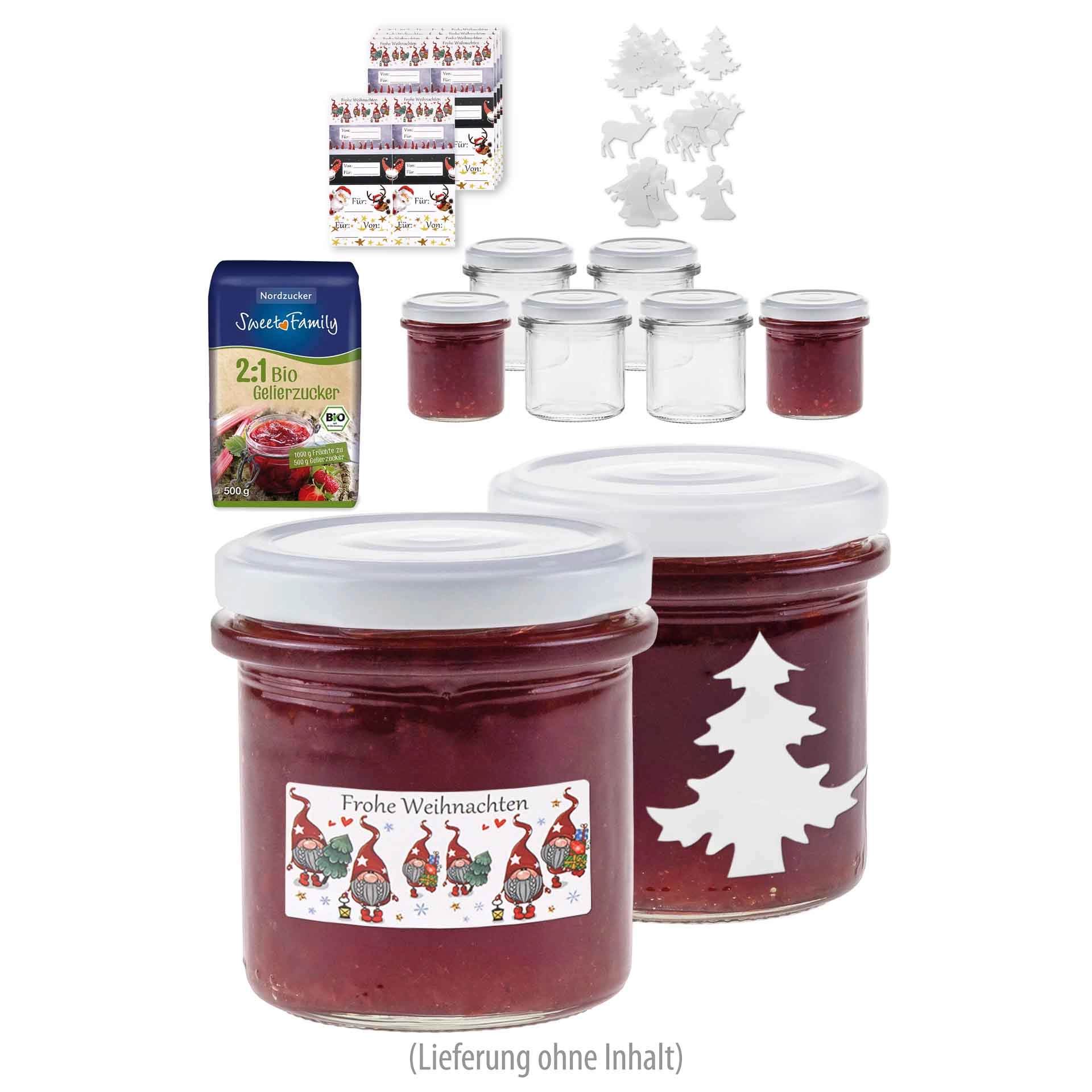 Weihnachtsmarmelade für Kinder, 8er Set