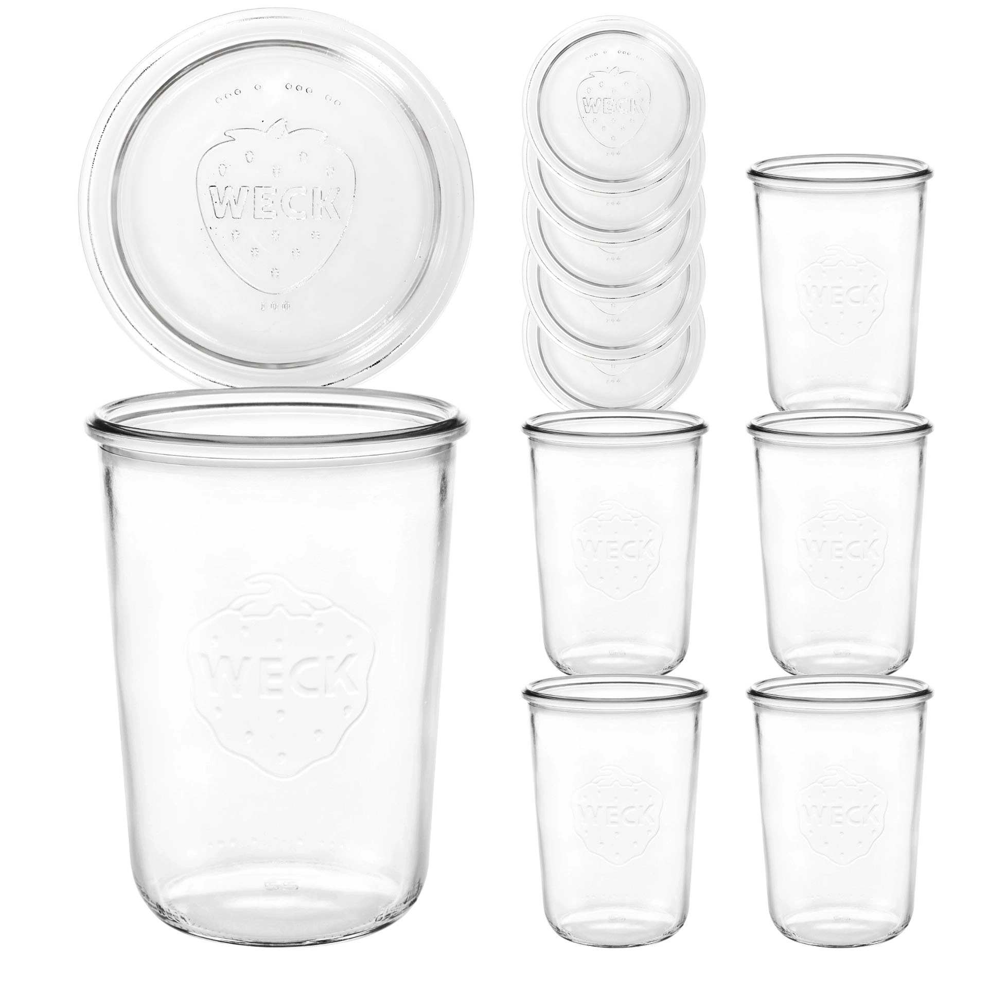WECK-Sturzglas 850 ml + Glasdeckel, 6er Set