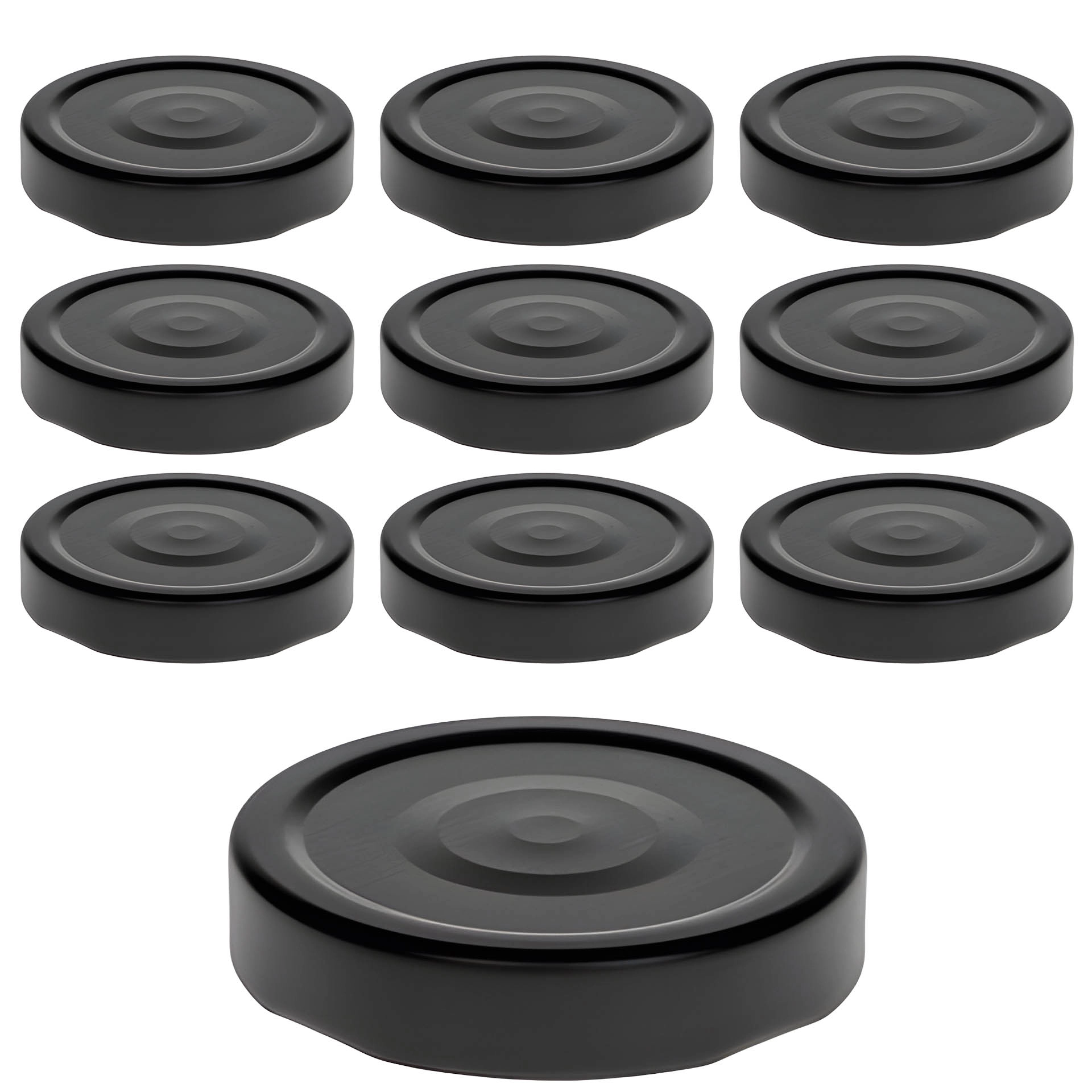 TO 66 Deep schwarz matt past. mit Button, 10 Stück