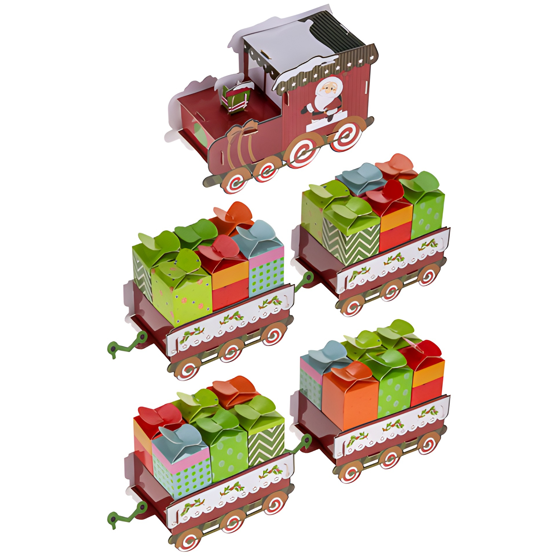 Adventskalender Bastelset 'Zug', 60-teilig