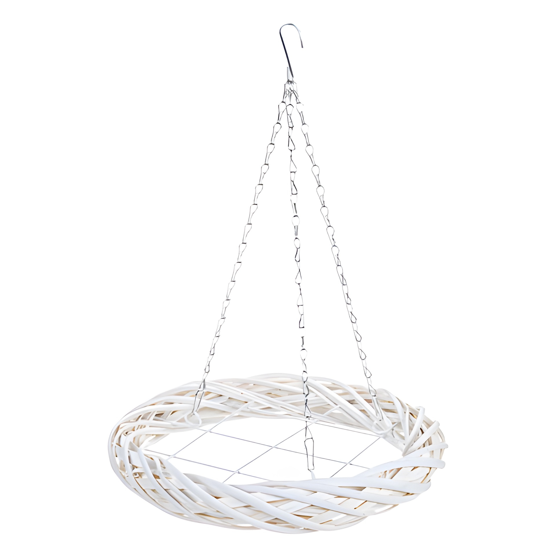 Deko-Weidenring zum Anhängen, weiß, Ø 35 cm