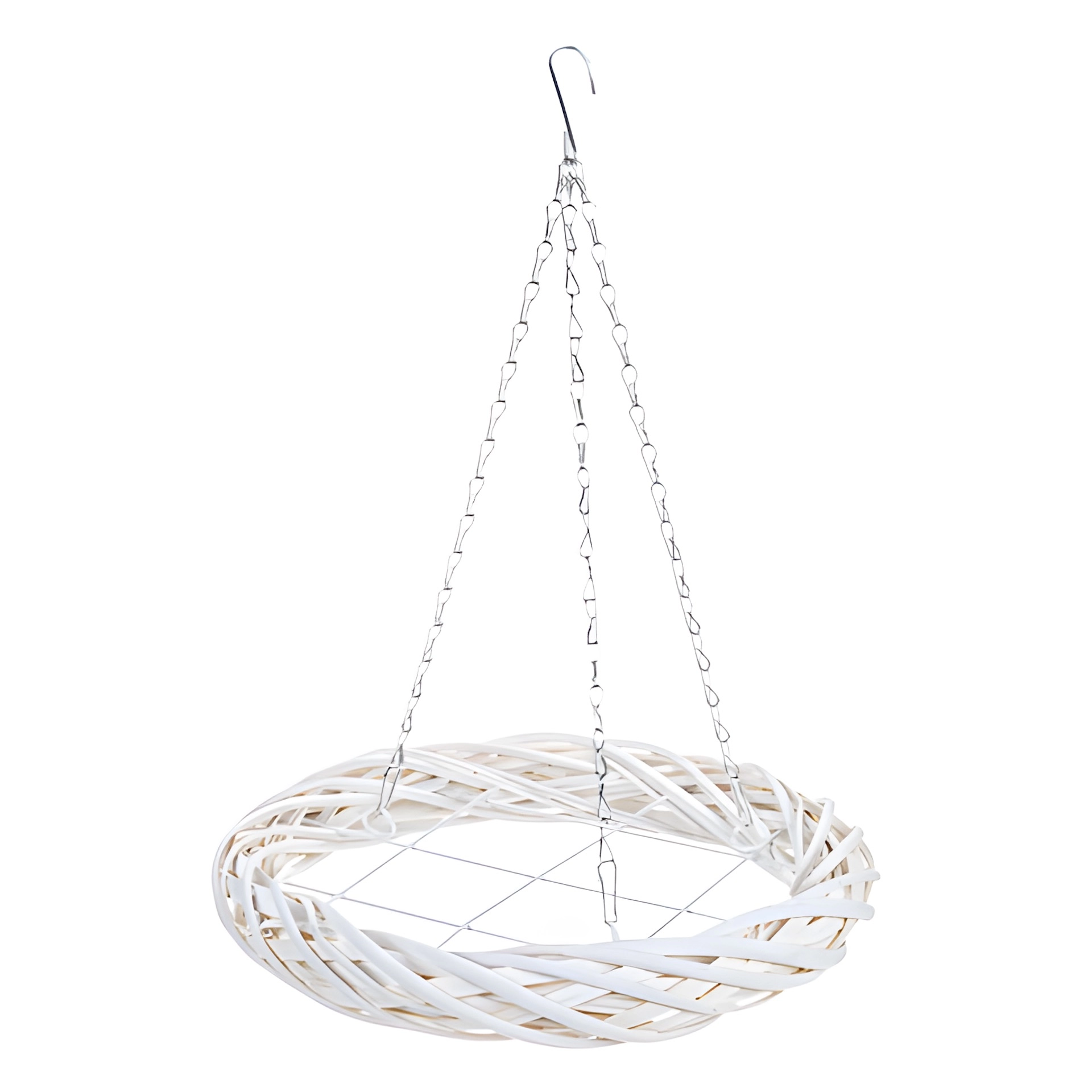 Deko-Weidenring zum Anhängen, weiß, Ø 35 cm