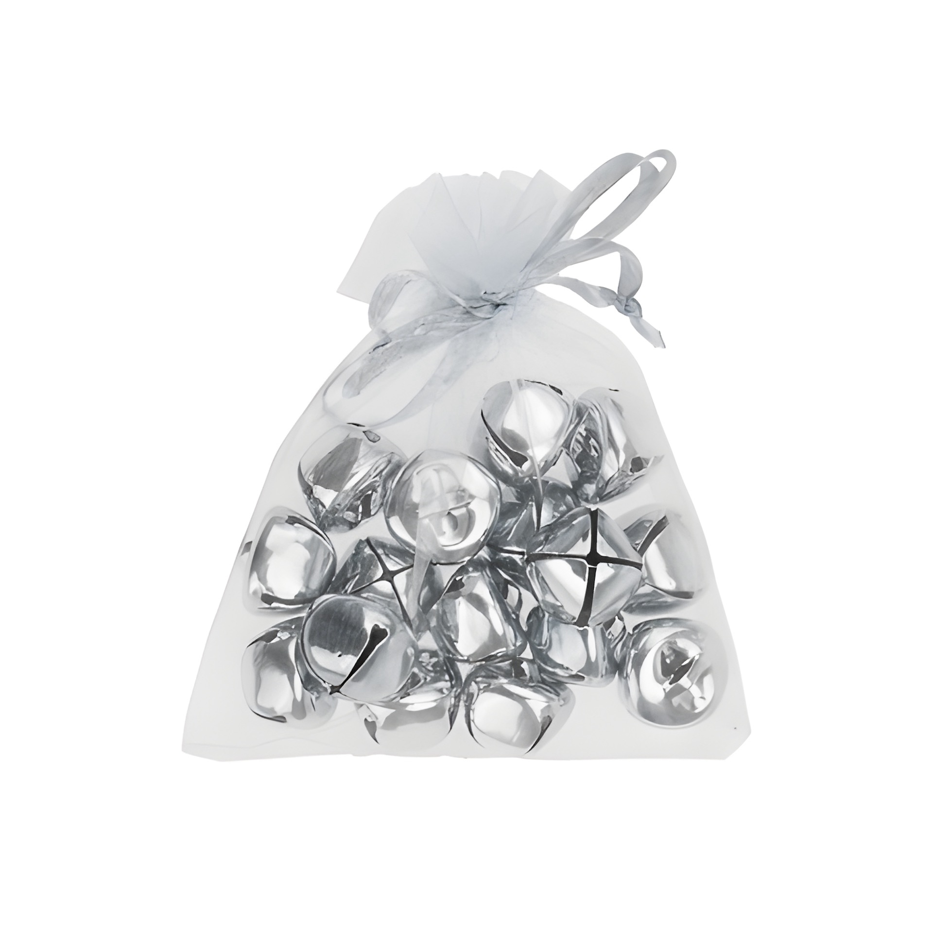 Glöckchen 1,5 cm, silber, 16 Stück