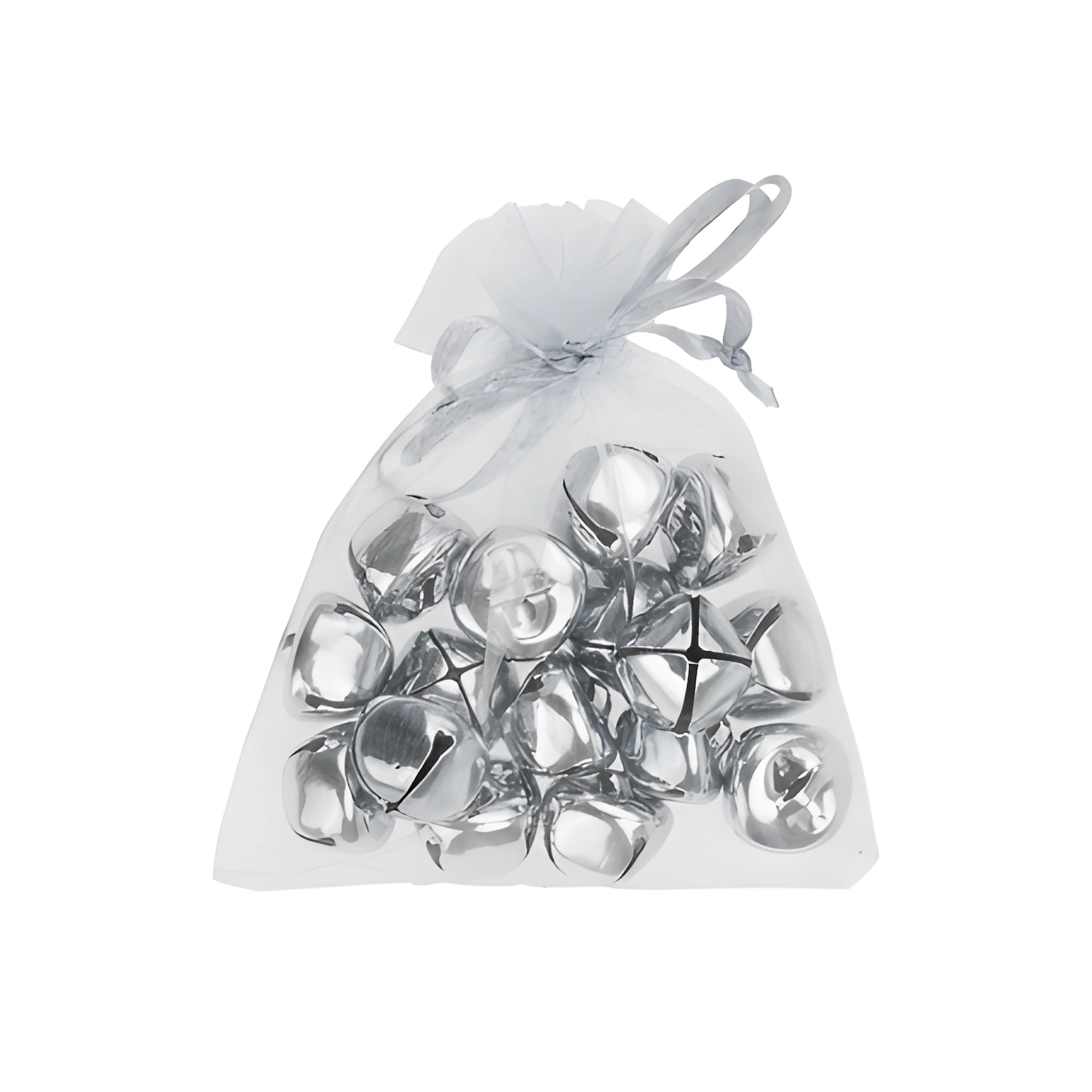 Glöckchen 1,5 cm, silber, 16 Stück