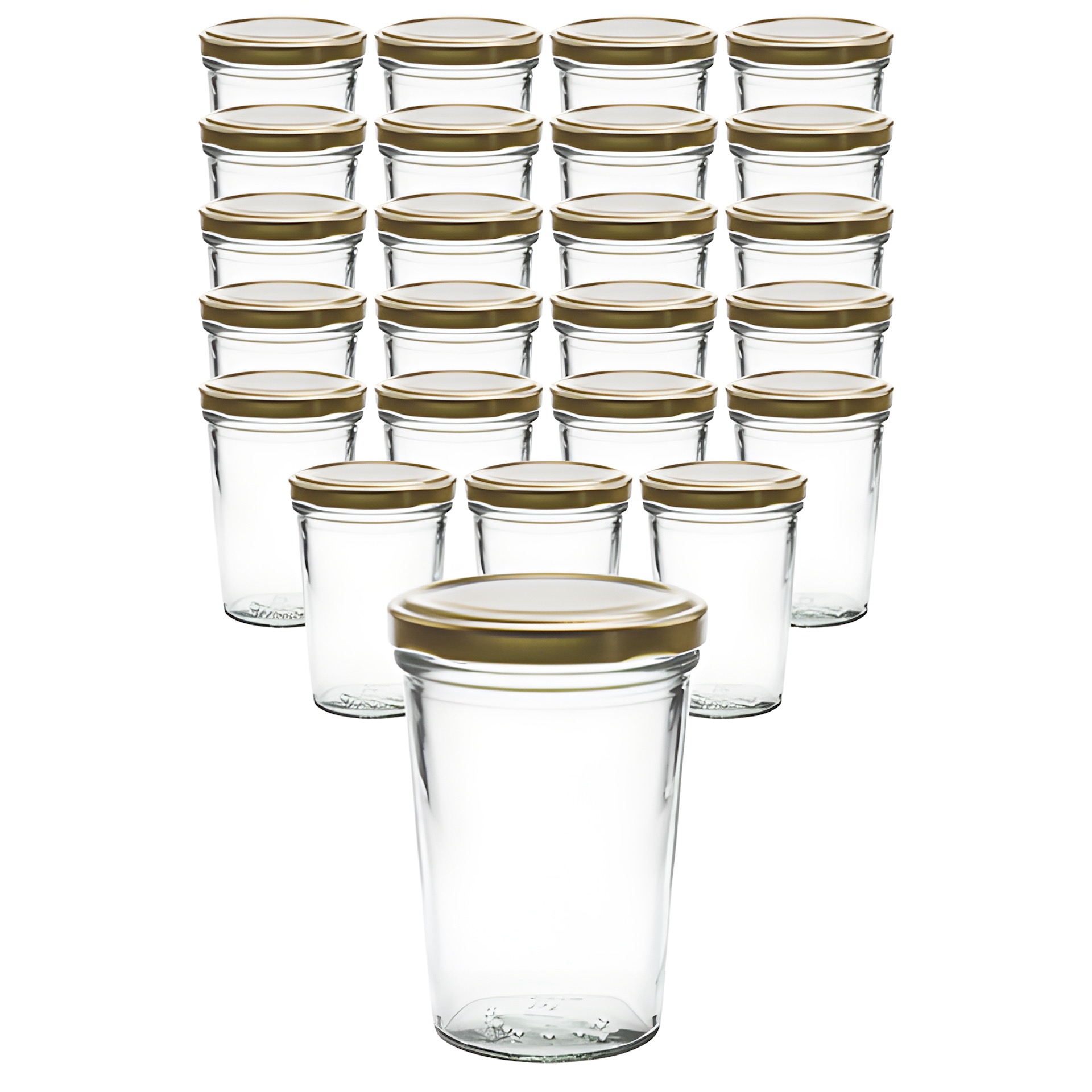 24er Set Becherglas 150 ml TO 66 mit Deckel gold