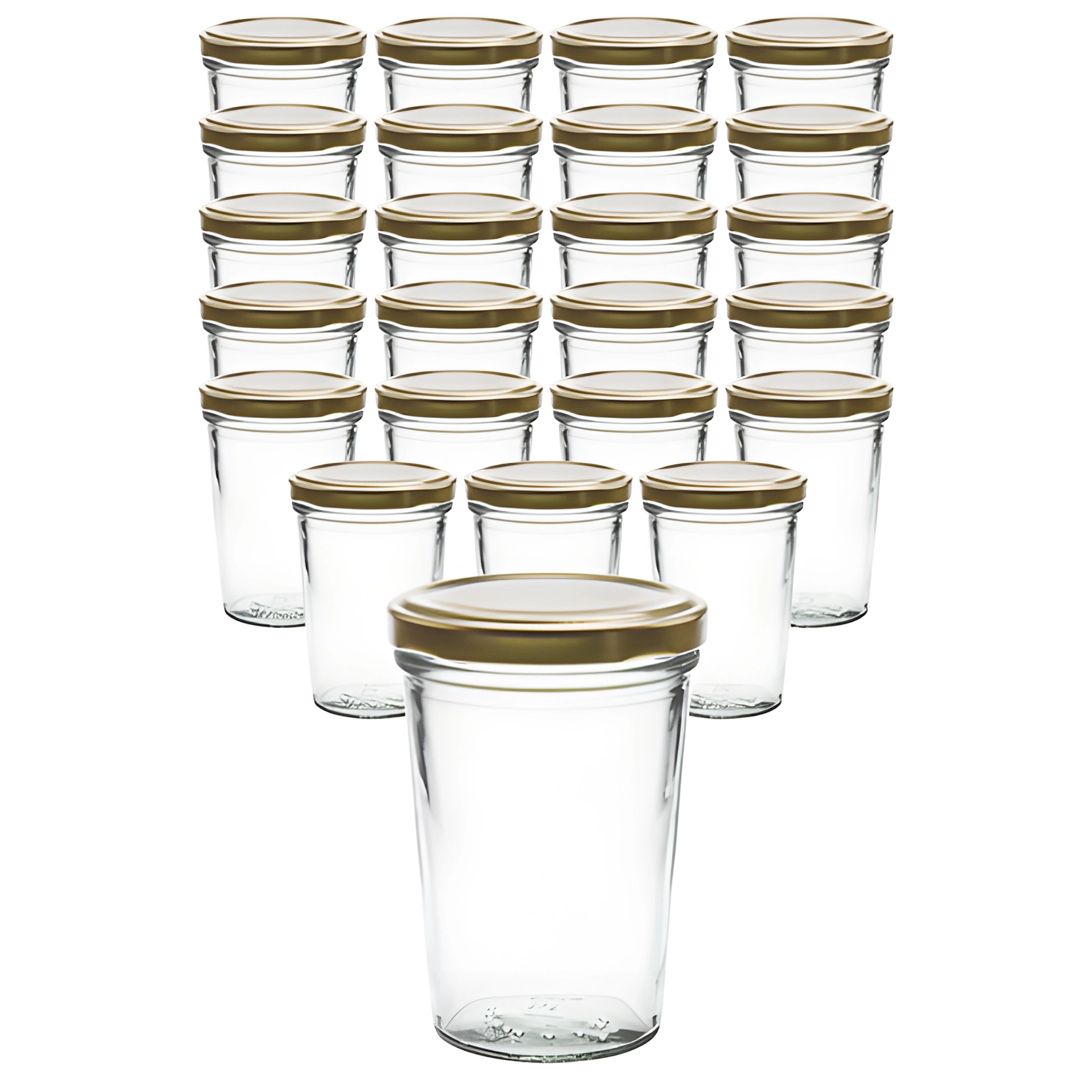 24er Set Becherglas 150 ml TO 66 mit Deckel gold