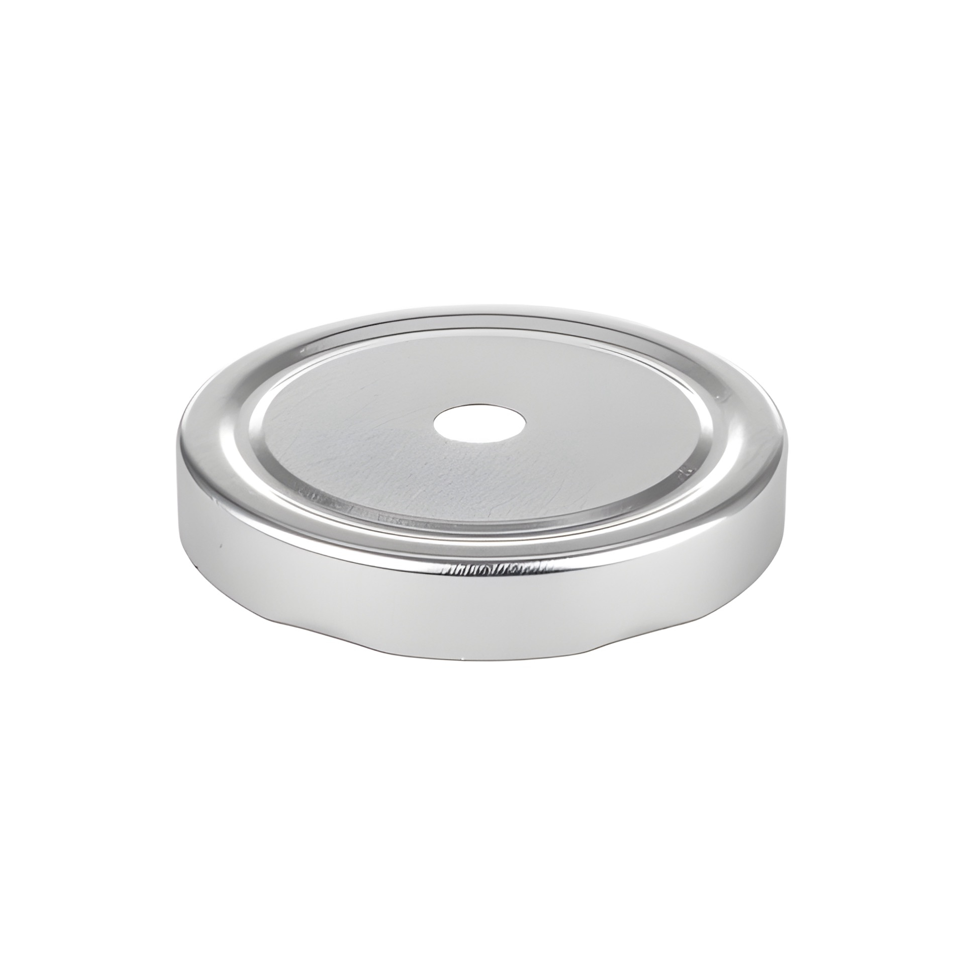 TO 82 Deep Trinkhalmdeckel silber, Loch Ø 13 mm