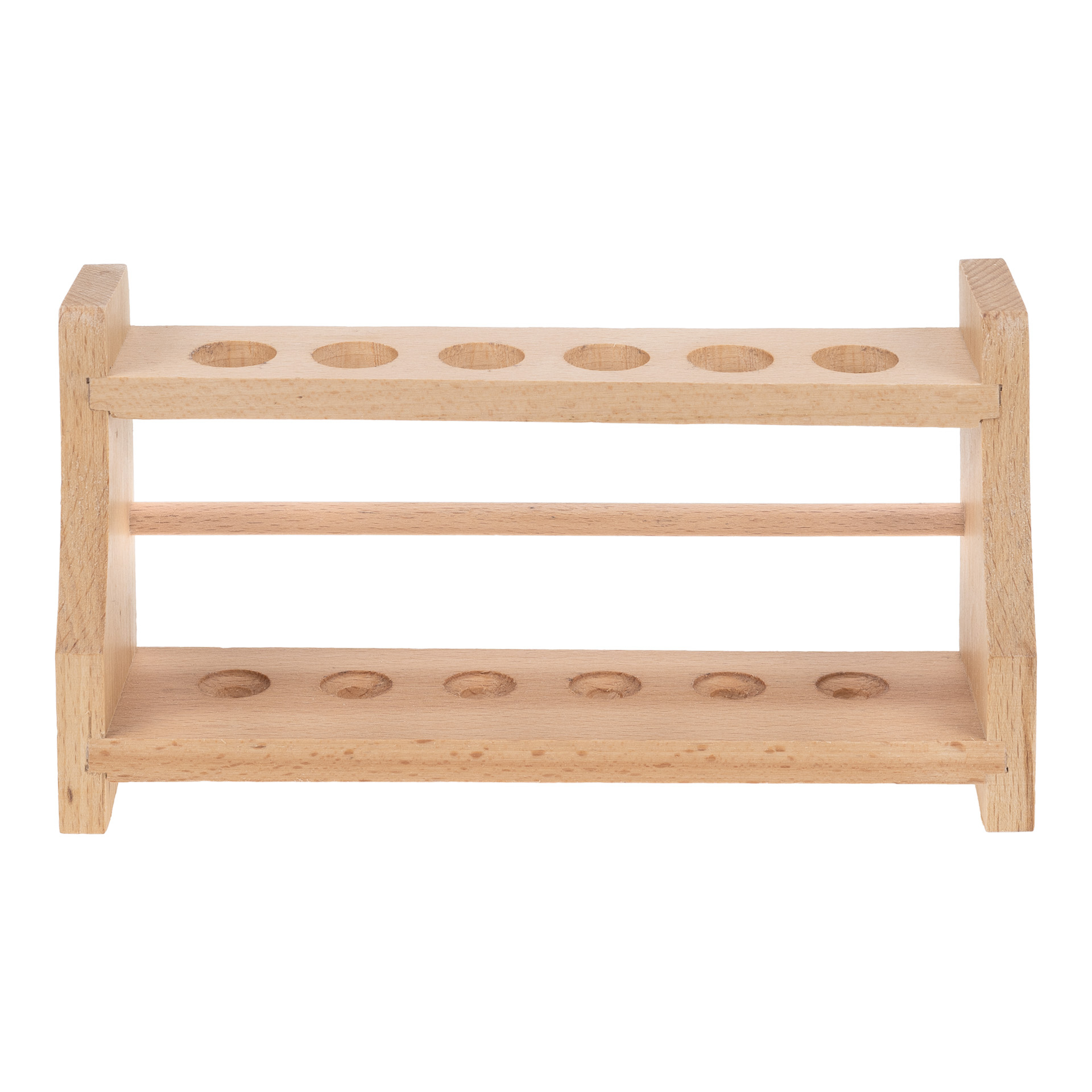 Holzgestell für 6 Reagenzgläser