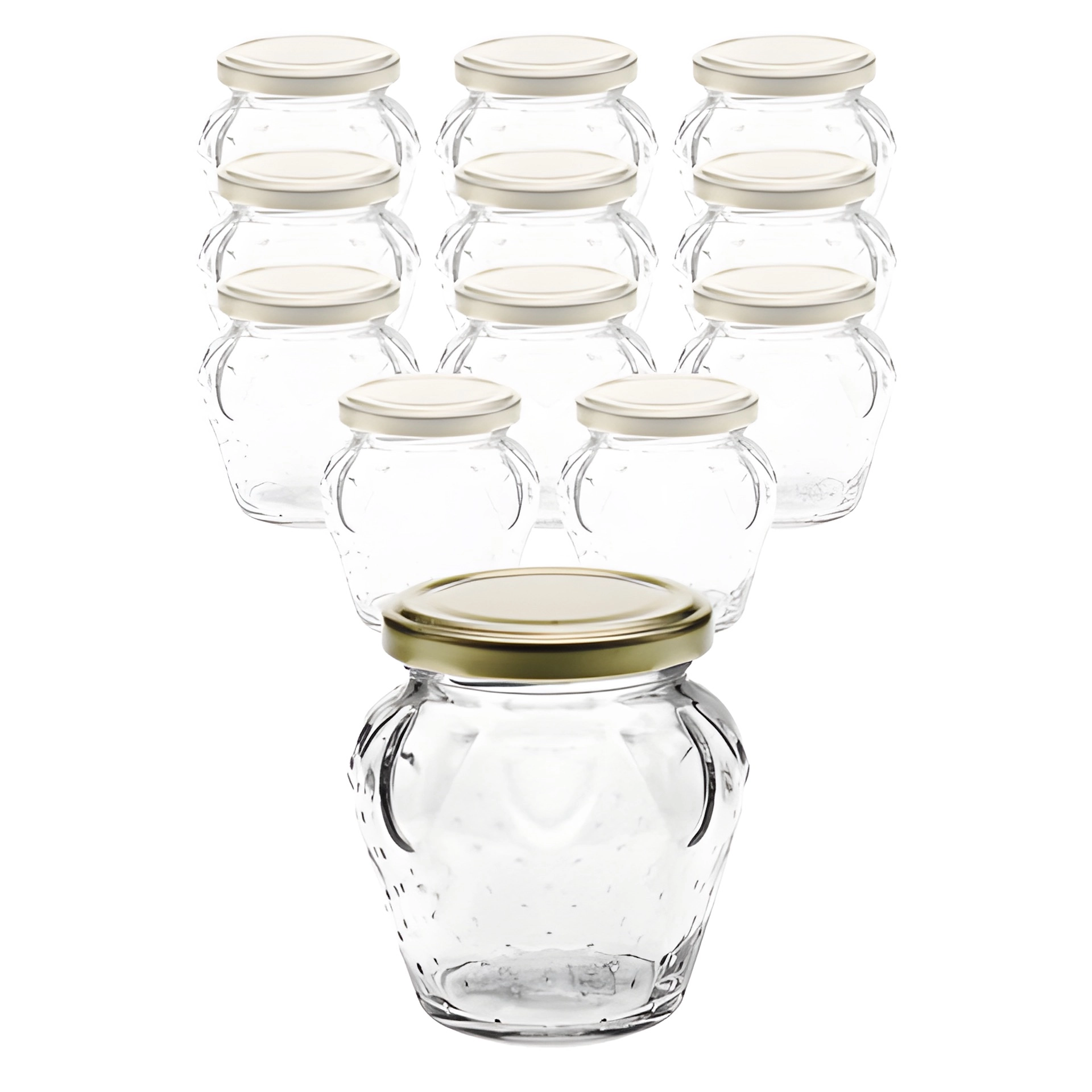 Set Erdbeerglas 230 ml mit Deckel