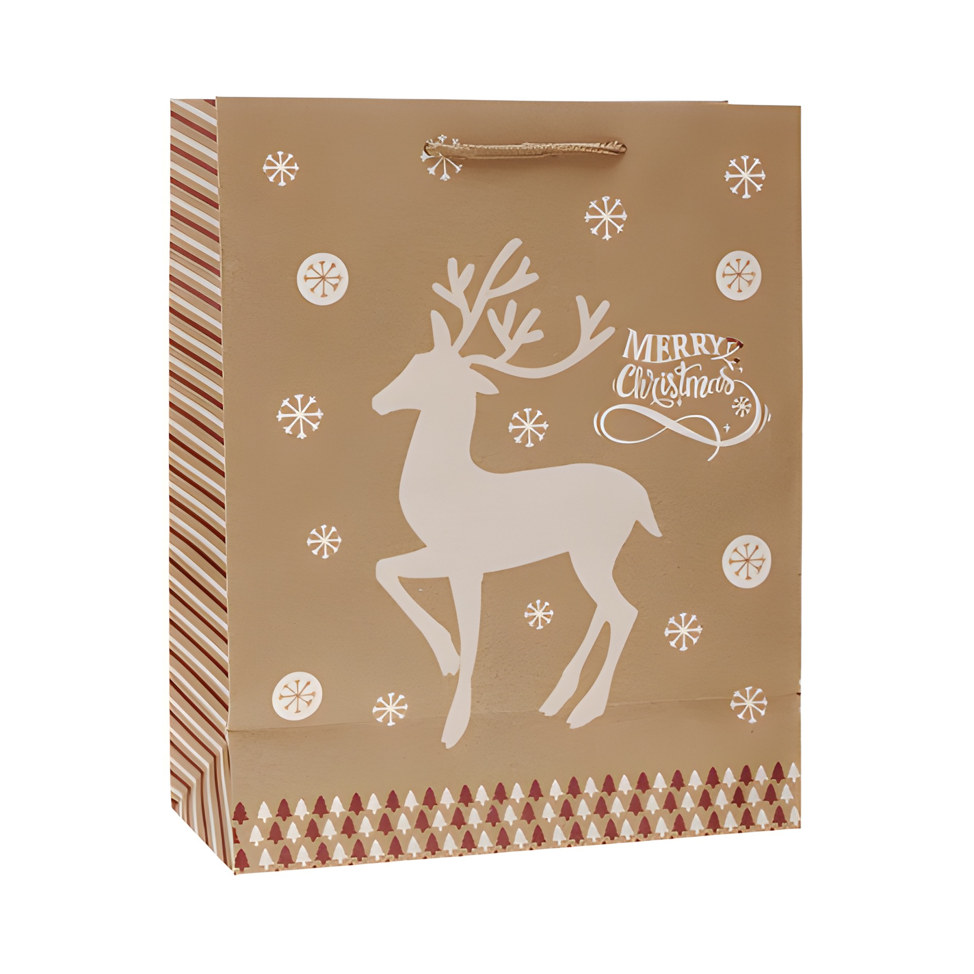 Geschenktüte 'Hirsch und Eiskristalle', groß