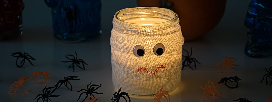 Mumienglas für Halloween Mumienglas für Halloween