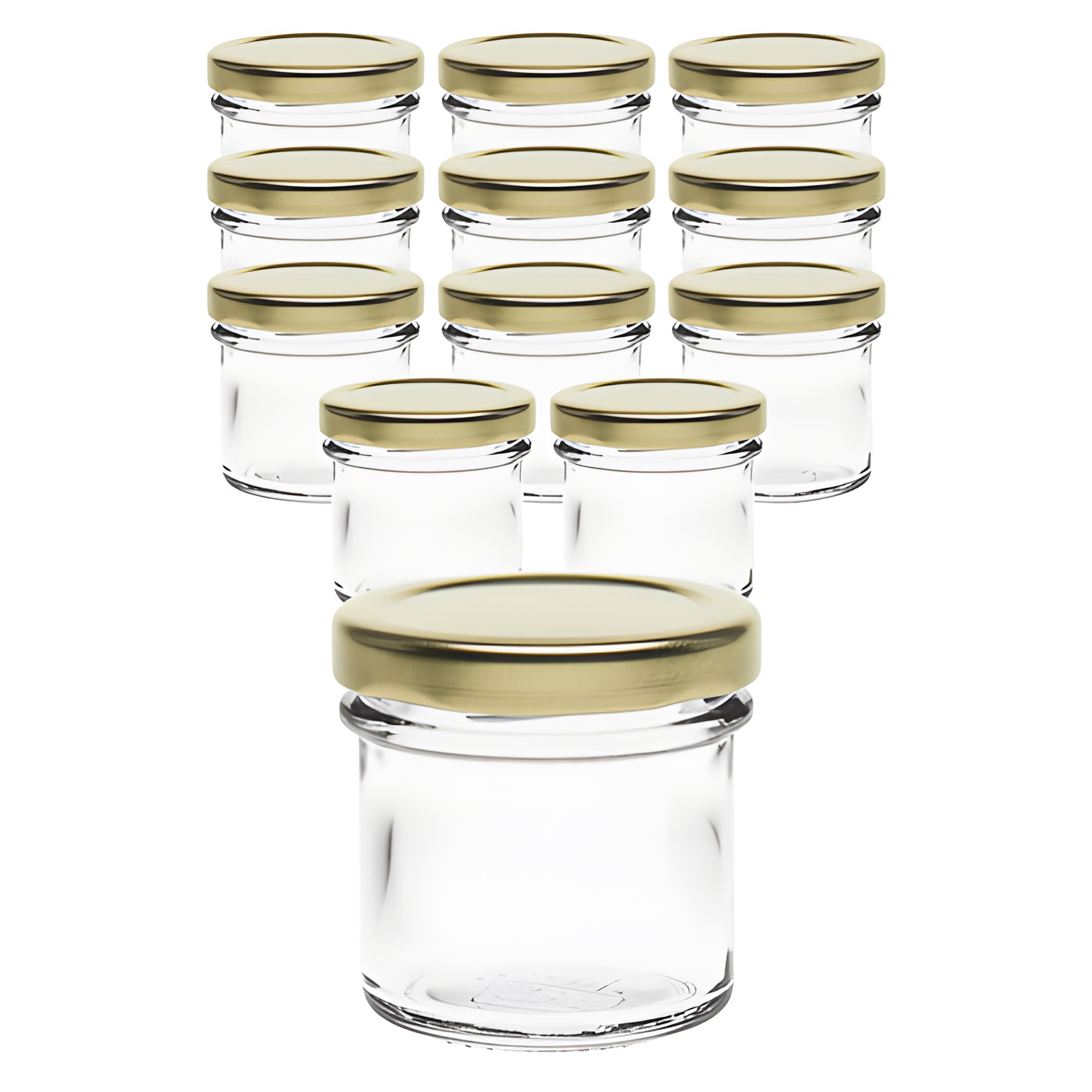 12er Set Ingenio 72 ml mit Deckel gold