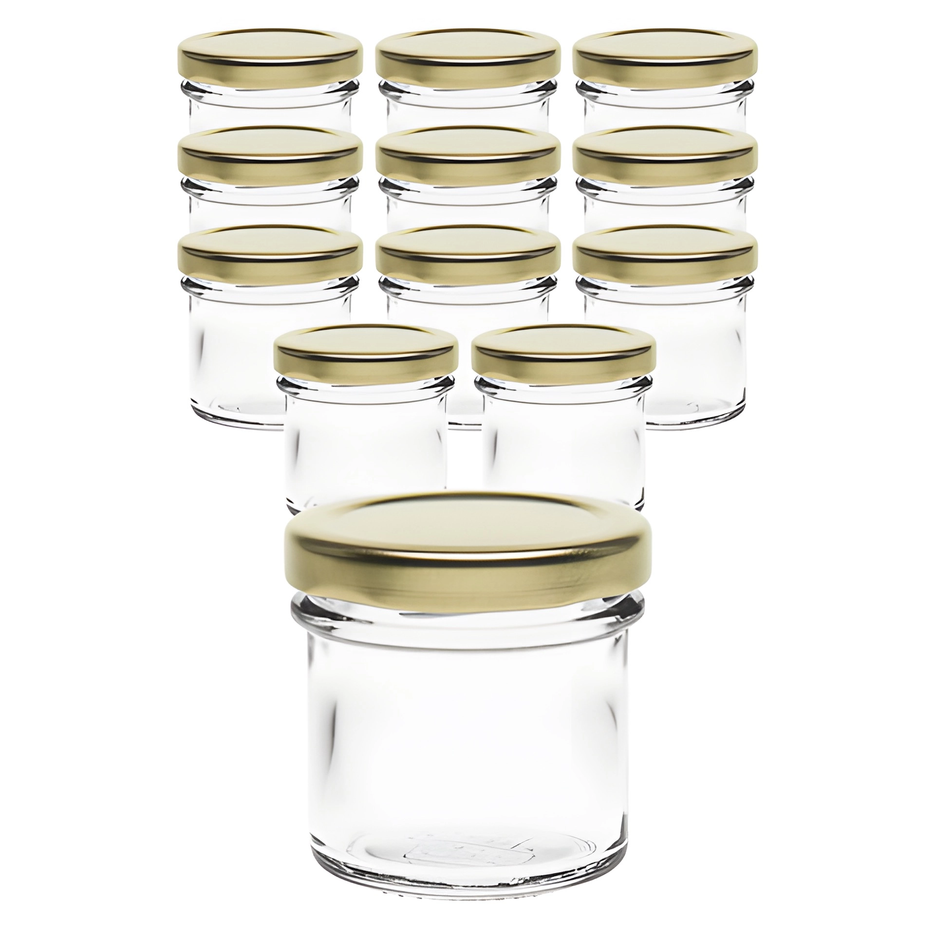 12er Set Ingenio 72 ml mit Deckel gold