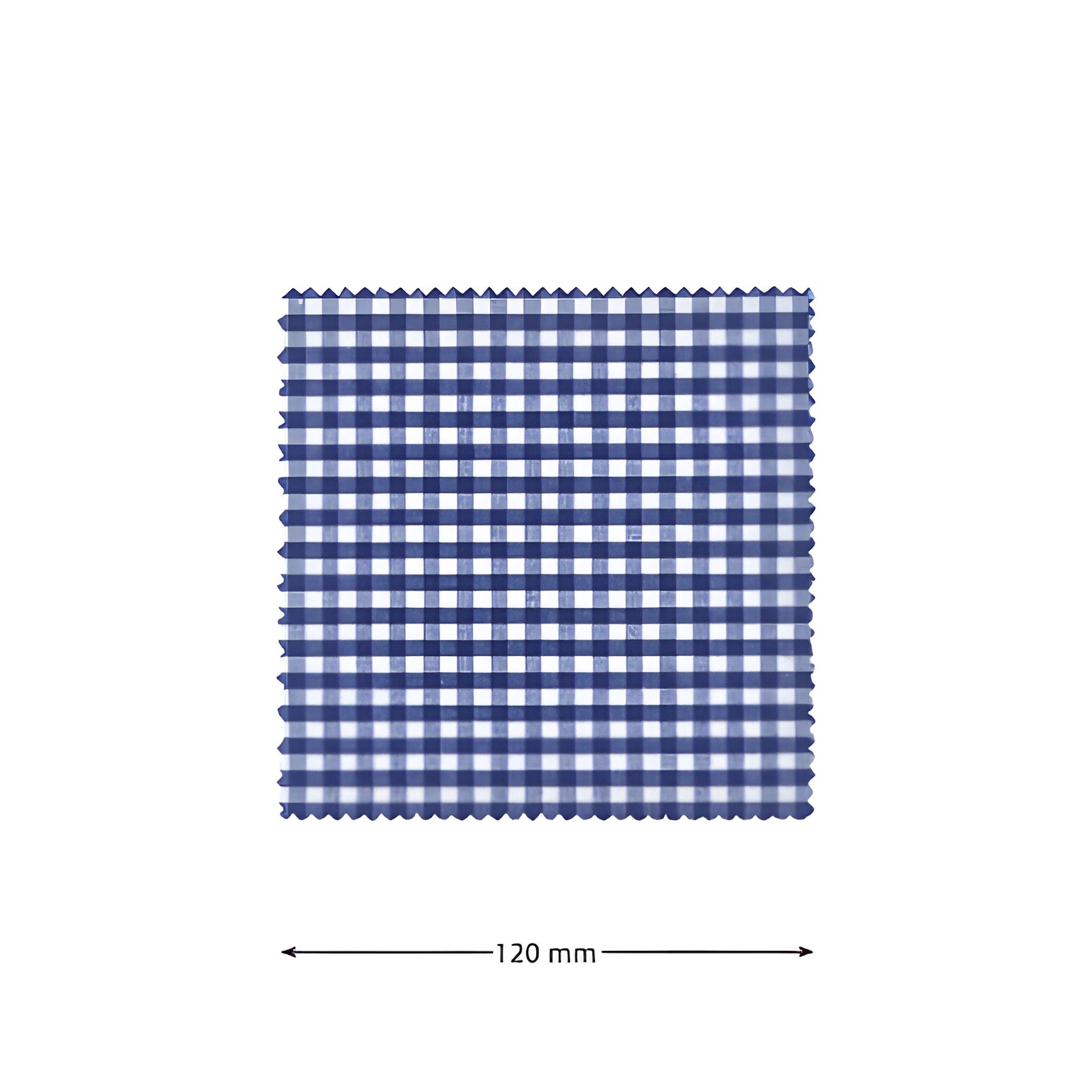 Deckchen 120 mm blau kariert