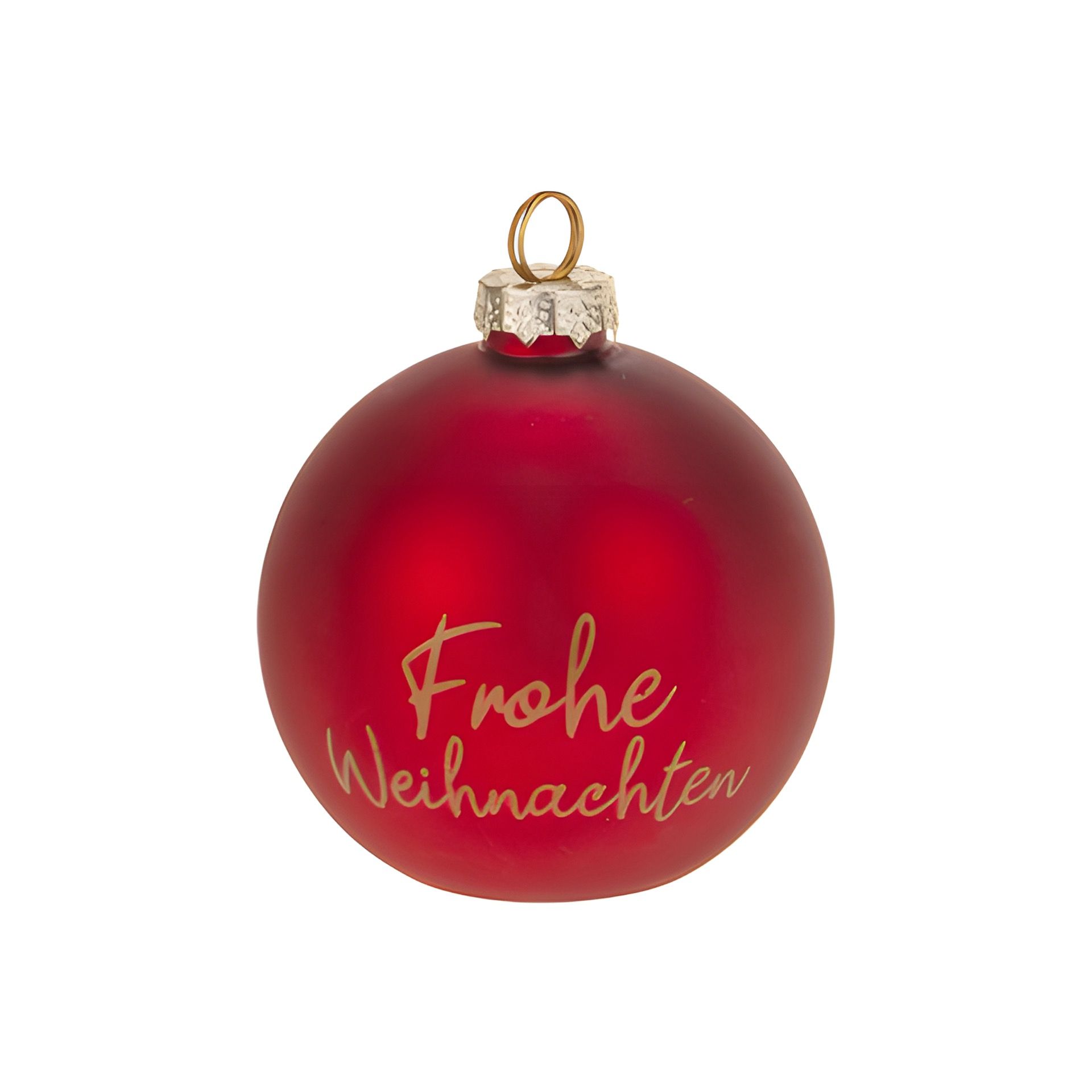 Kartenhalter 'Christbaumkugel' rot, Ø 8 cm