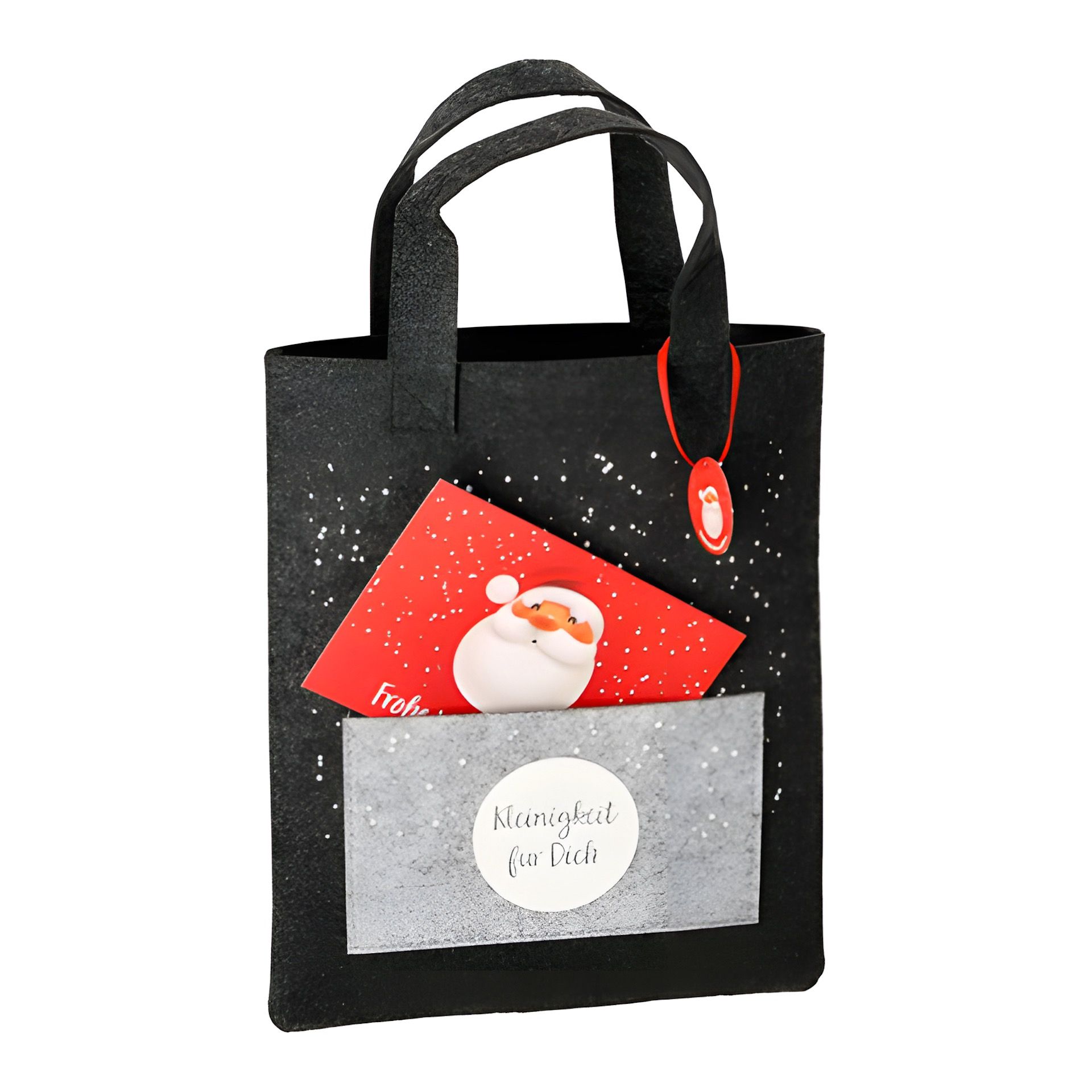 Geschenktasche 'Weihnachten' aus Filz mit Karte, groß