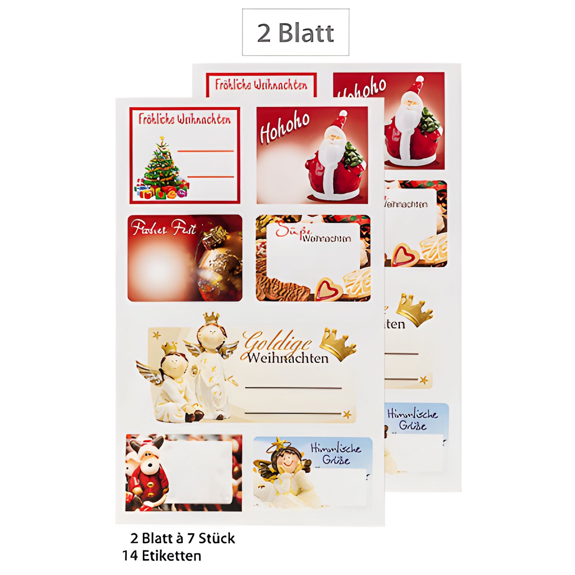 Weihnachtsetiketten 'Goldige Weihnachten'