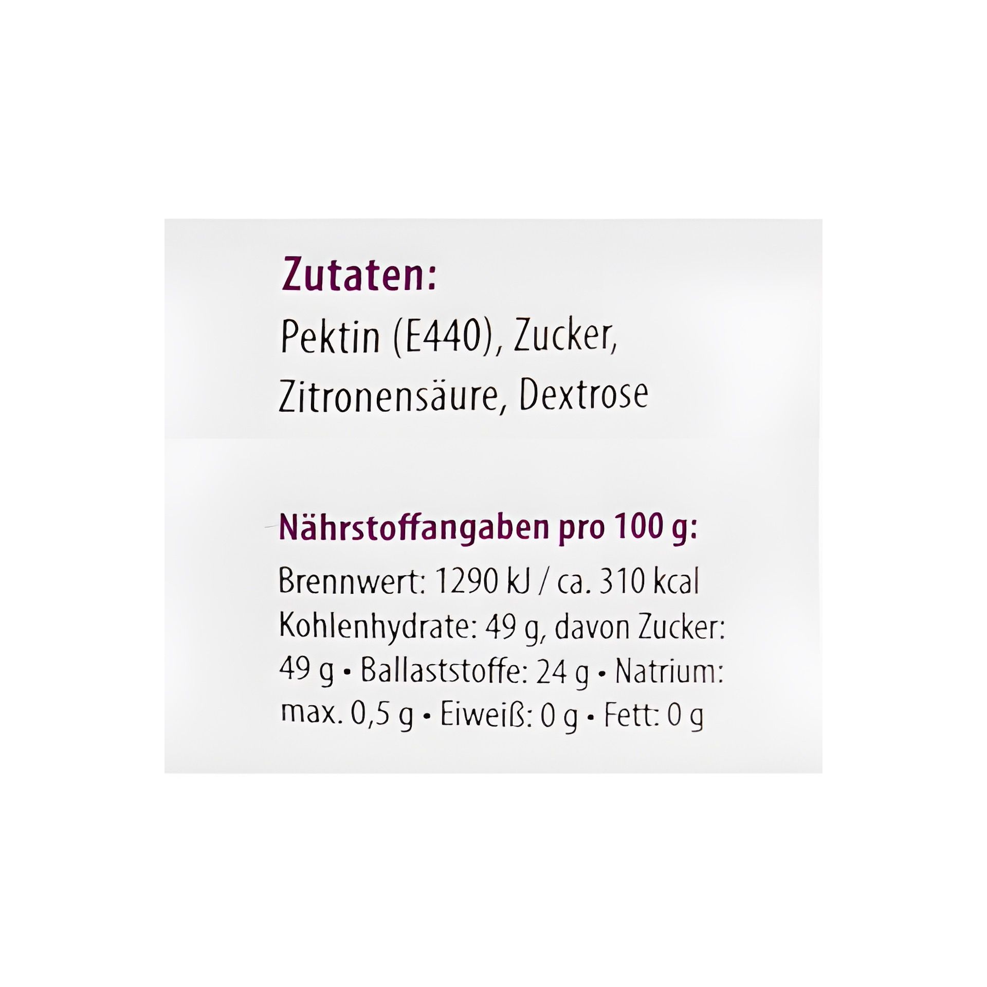 Pektofix Gelierpulver 2:1 / 3:1, 1 kg