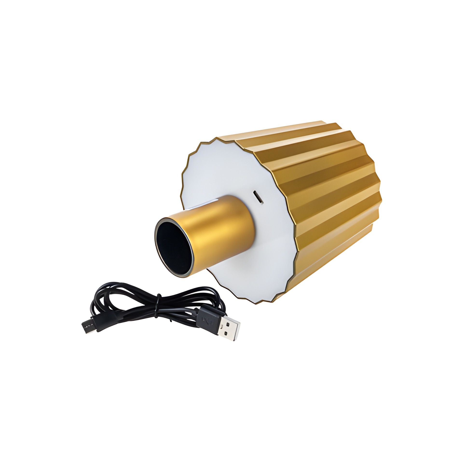 LED Flaschenlampe mit Touchfunktion, Akku und USB, gold