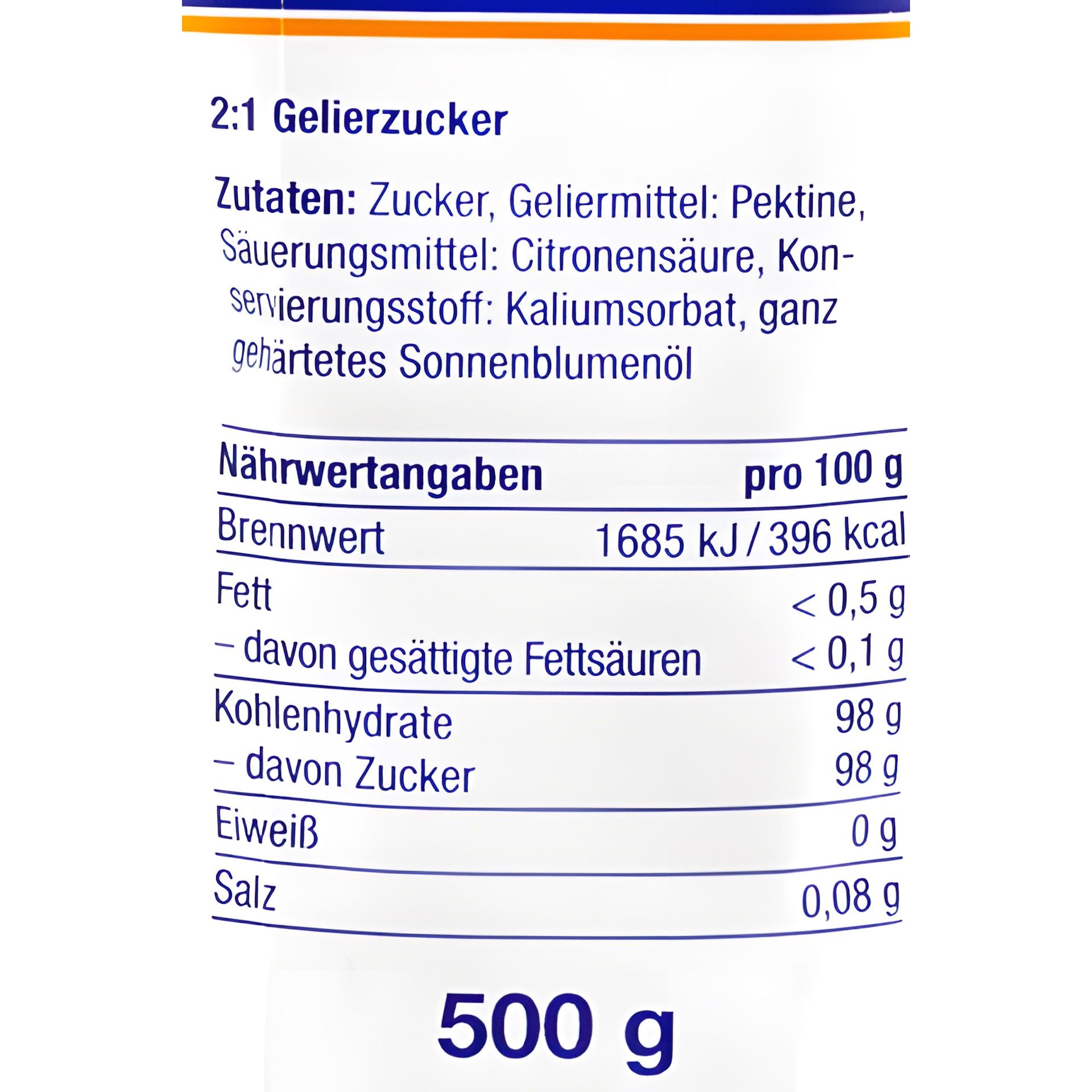 Gelierzucker 2:1,  500 g