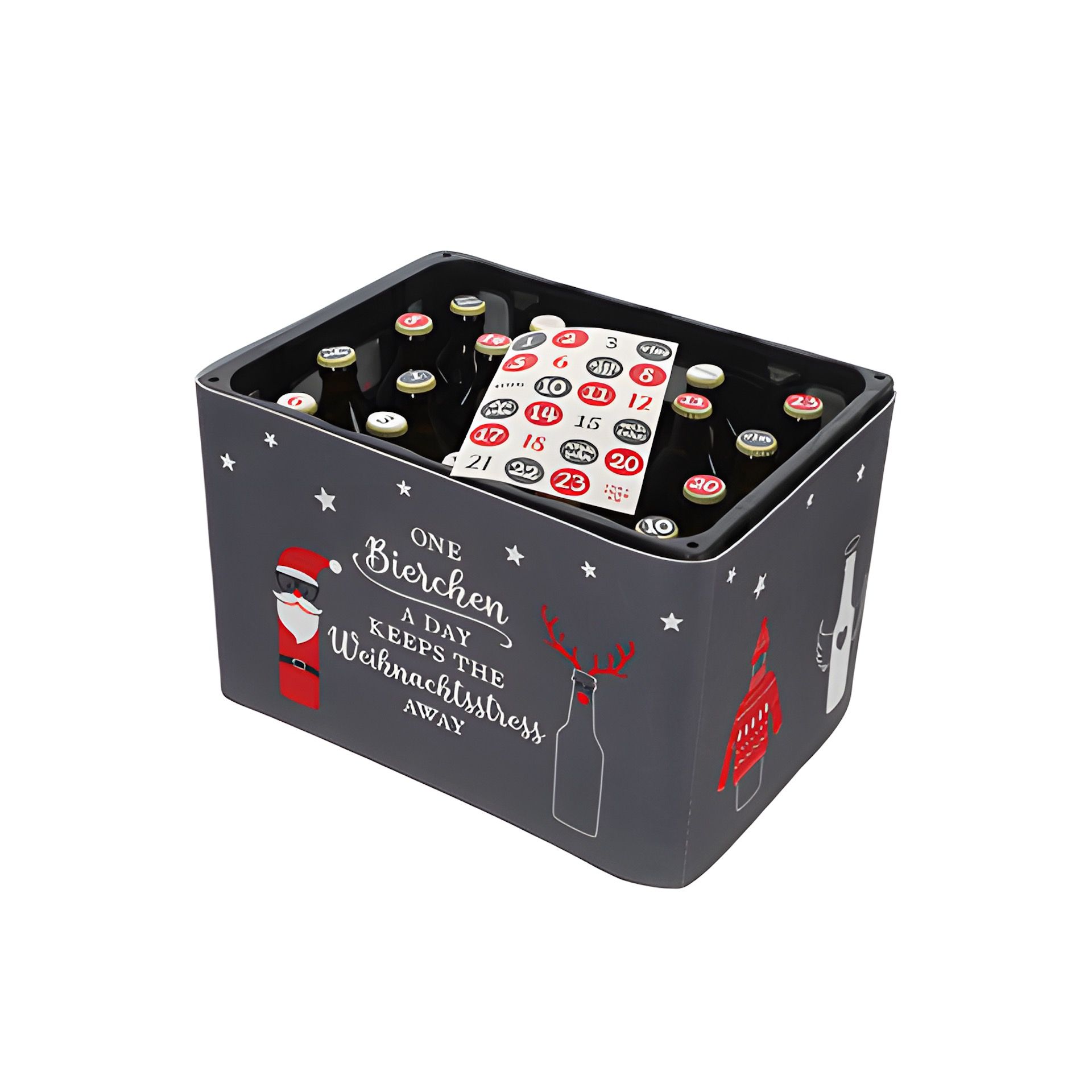 Adventskalender 'Bierkasten', 25-teilig