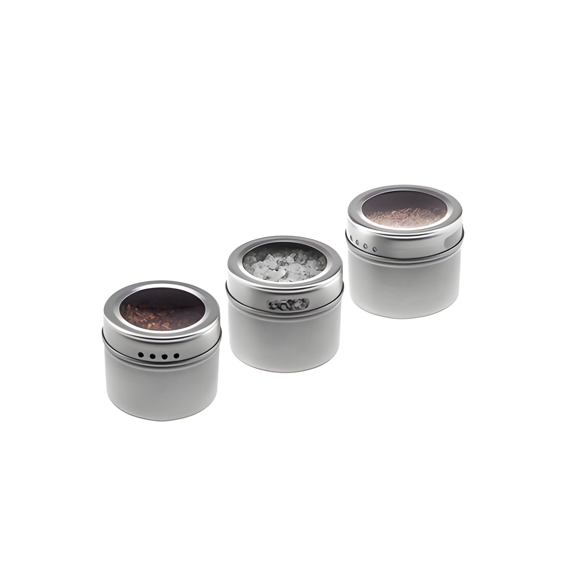 Magnetische Metalldose 110 ml mit Sichtverschluss