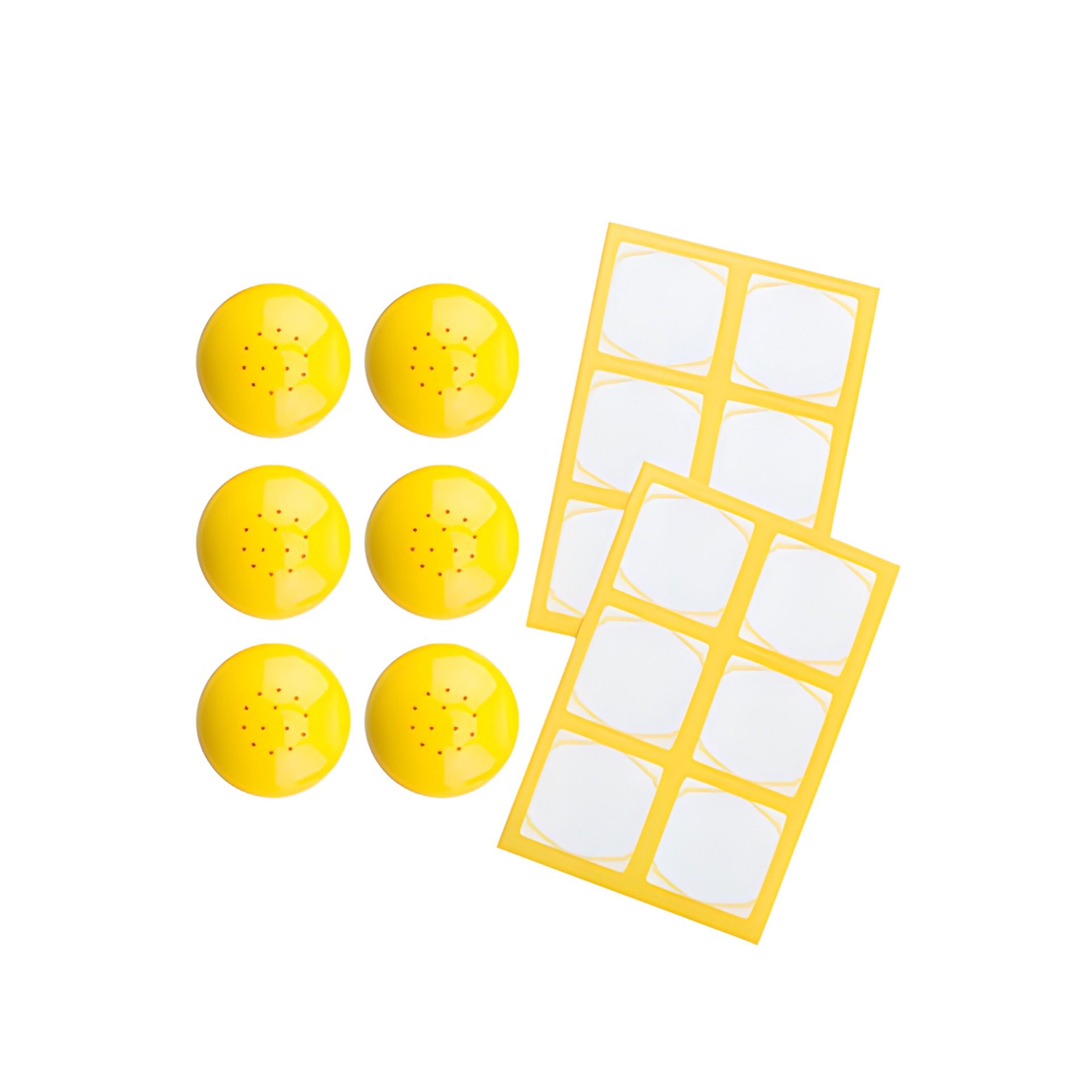 TO 38 Streuerkappe 6er plus 12 Etiketten, gelb