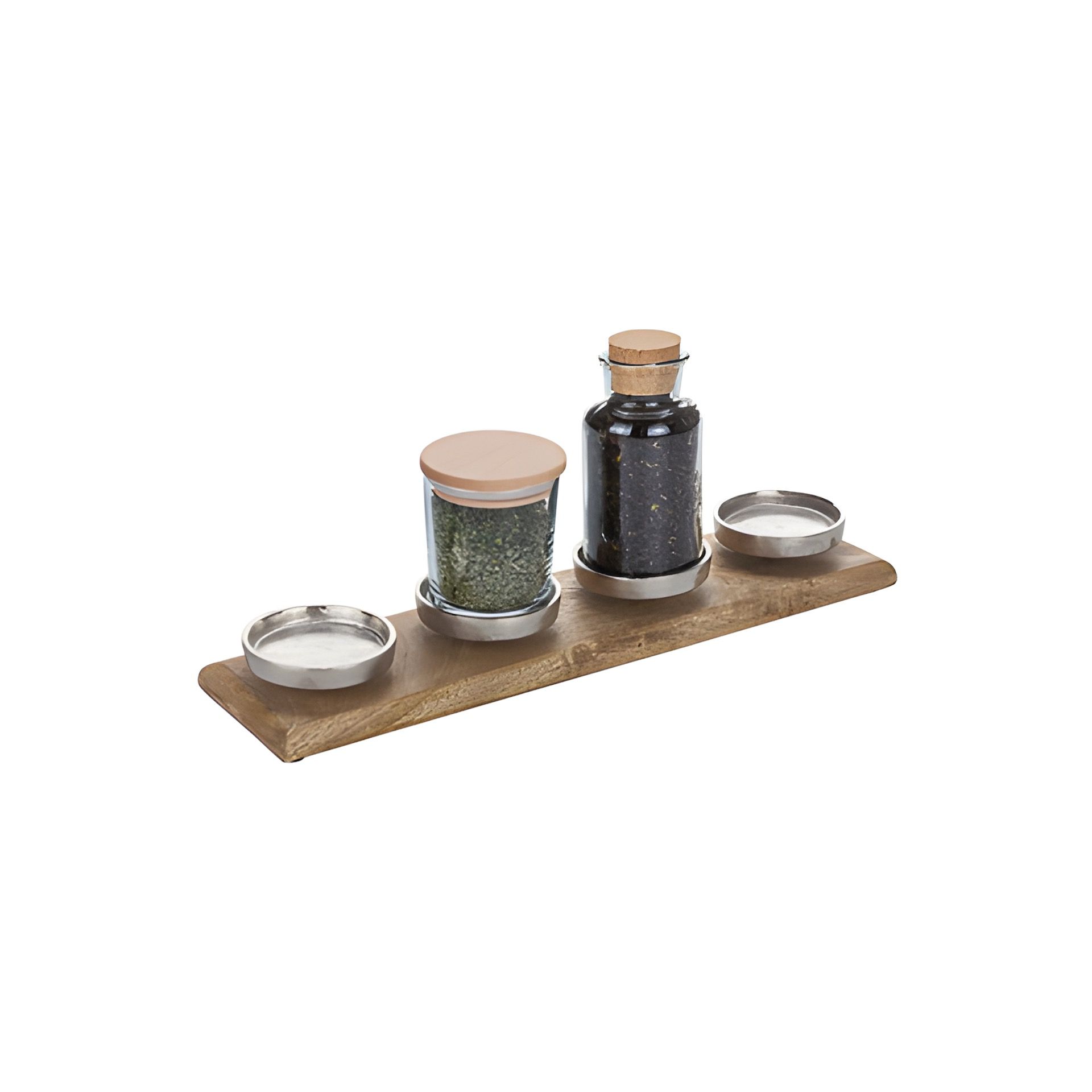 Kerzenhalter und Servierbrett, 42 x 10 cm