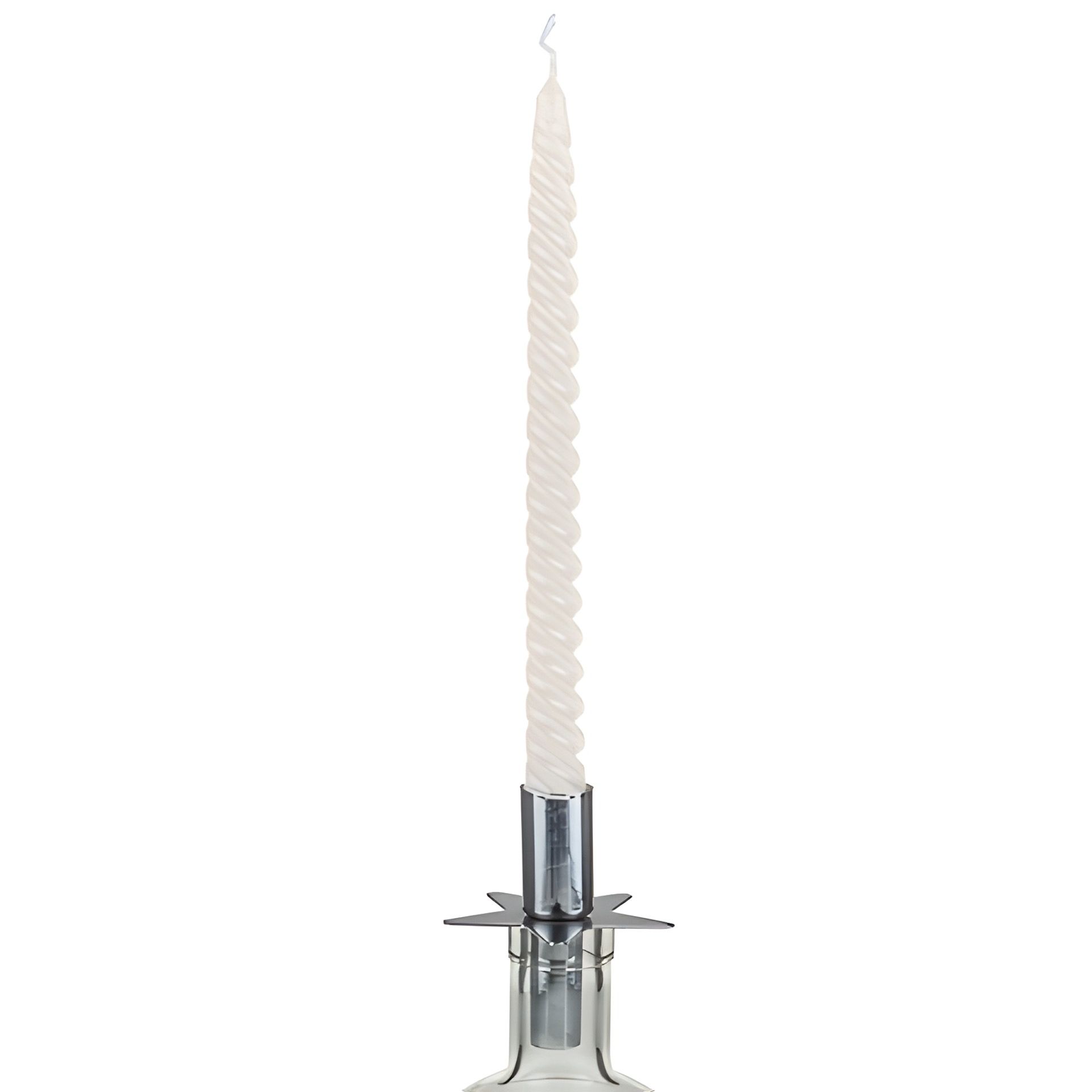 Stabkerze 'Twisted' creme, 25 cm