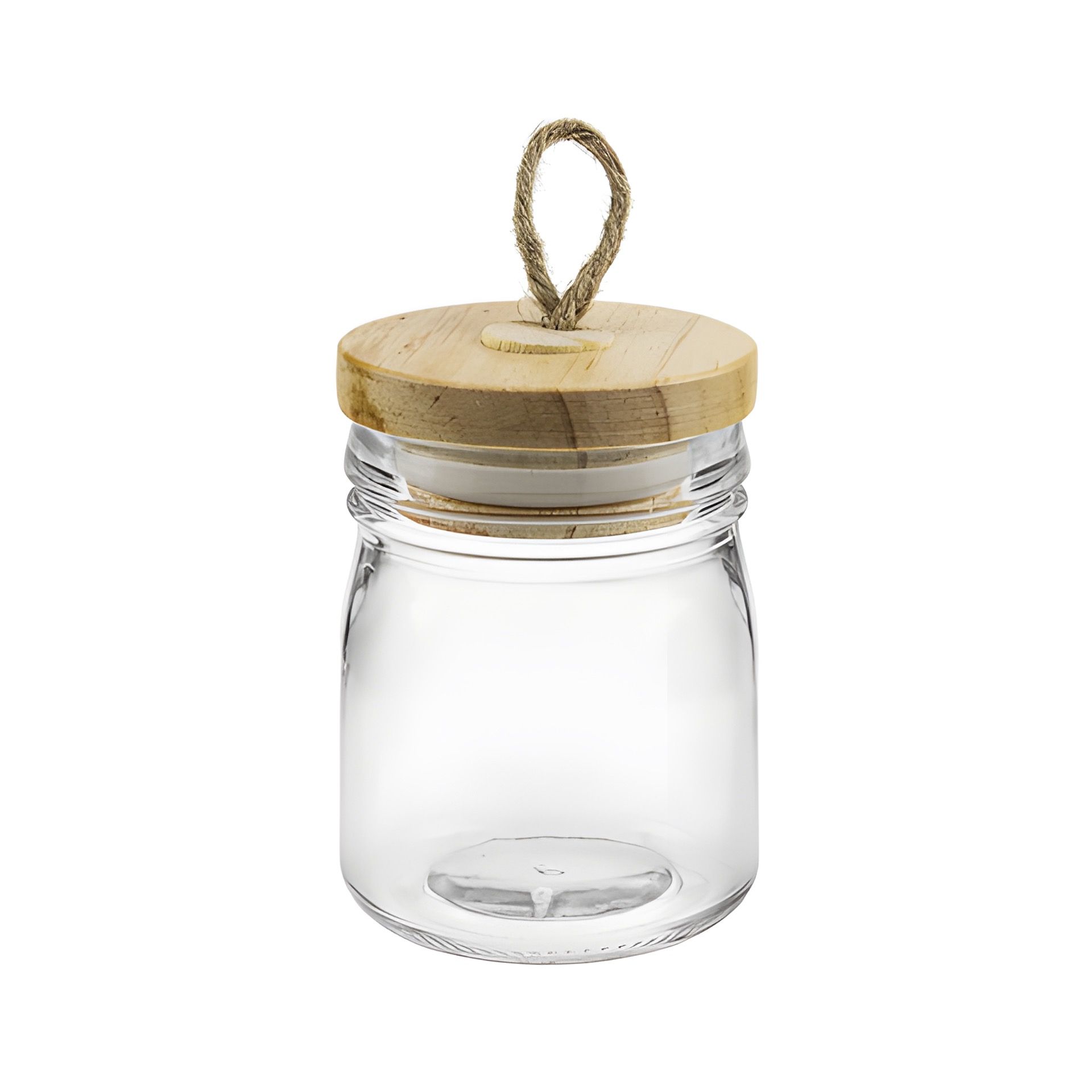 Deko-Glas 150 ml mit Holzdeckel