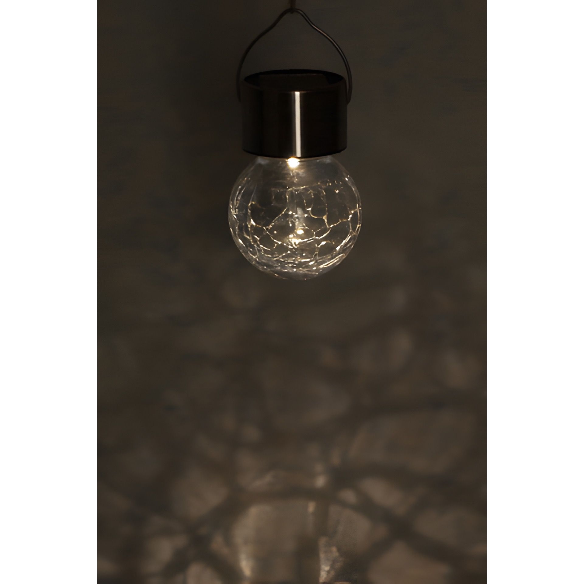 LED Solar Hängeleuchte 'Crackle', 6 x 9 cm