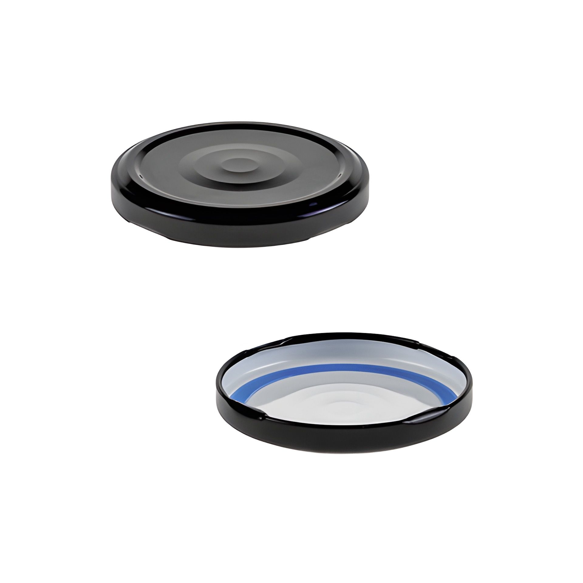 TO  66 schwarz ster. mit Button BLUESEAL
