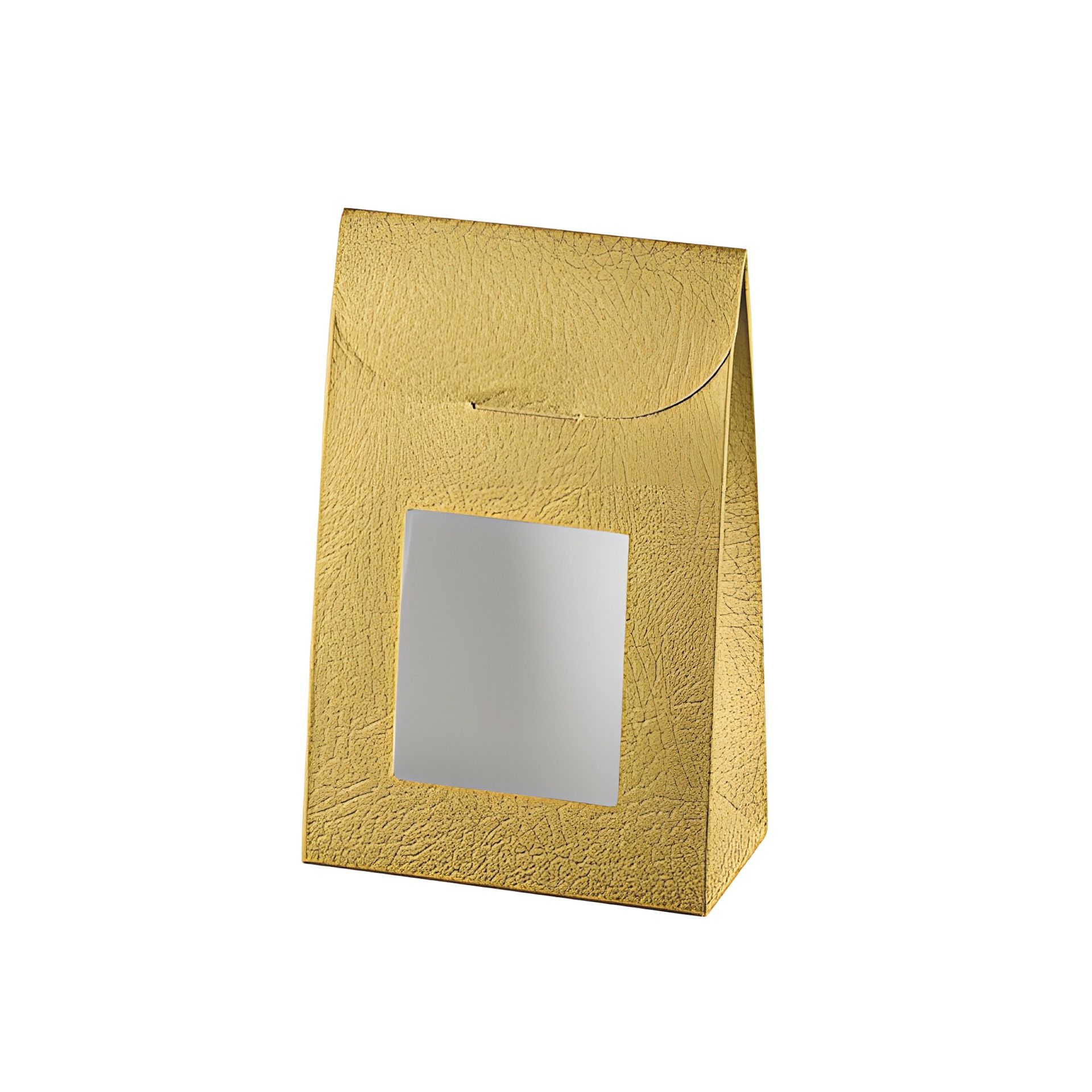 Sichtfenstertasche gold, mittel