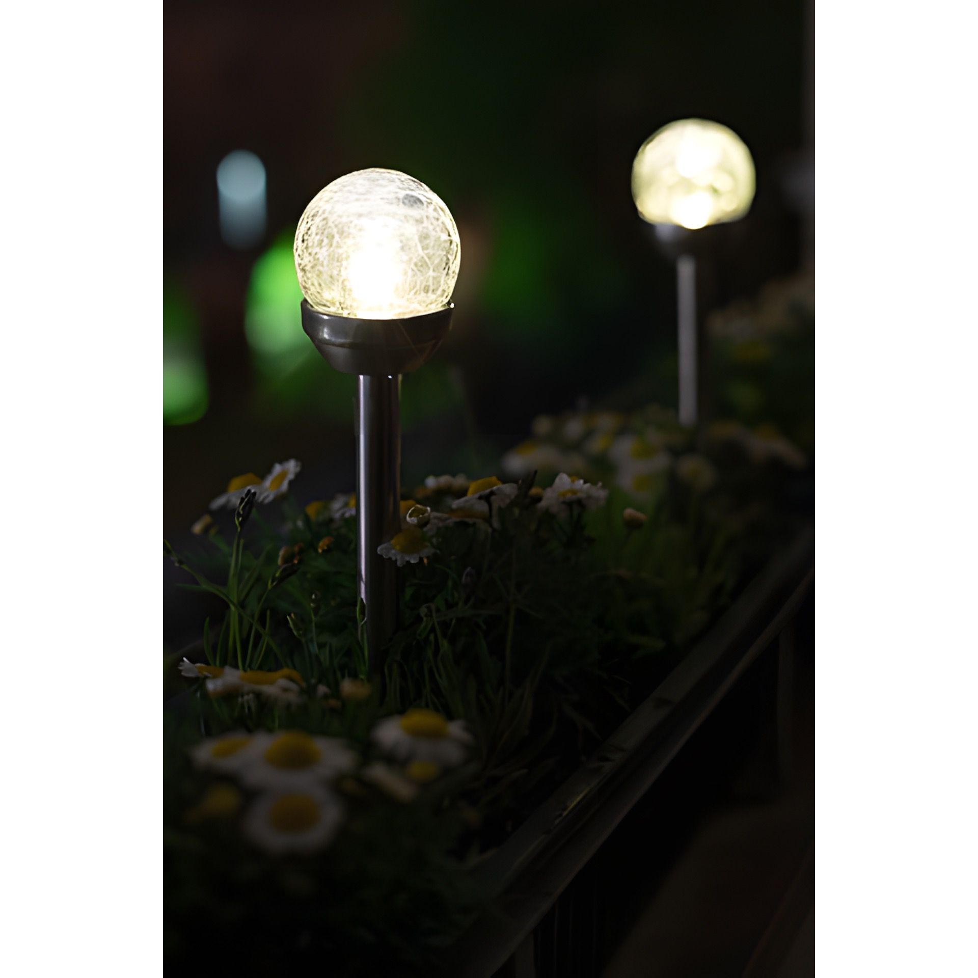 LED Solar Wegleuchte 'Crackle', 6 x 27 cm