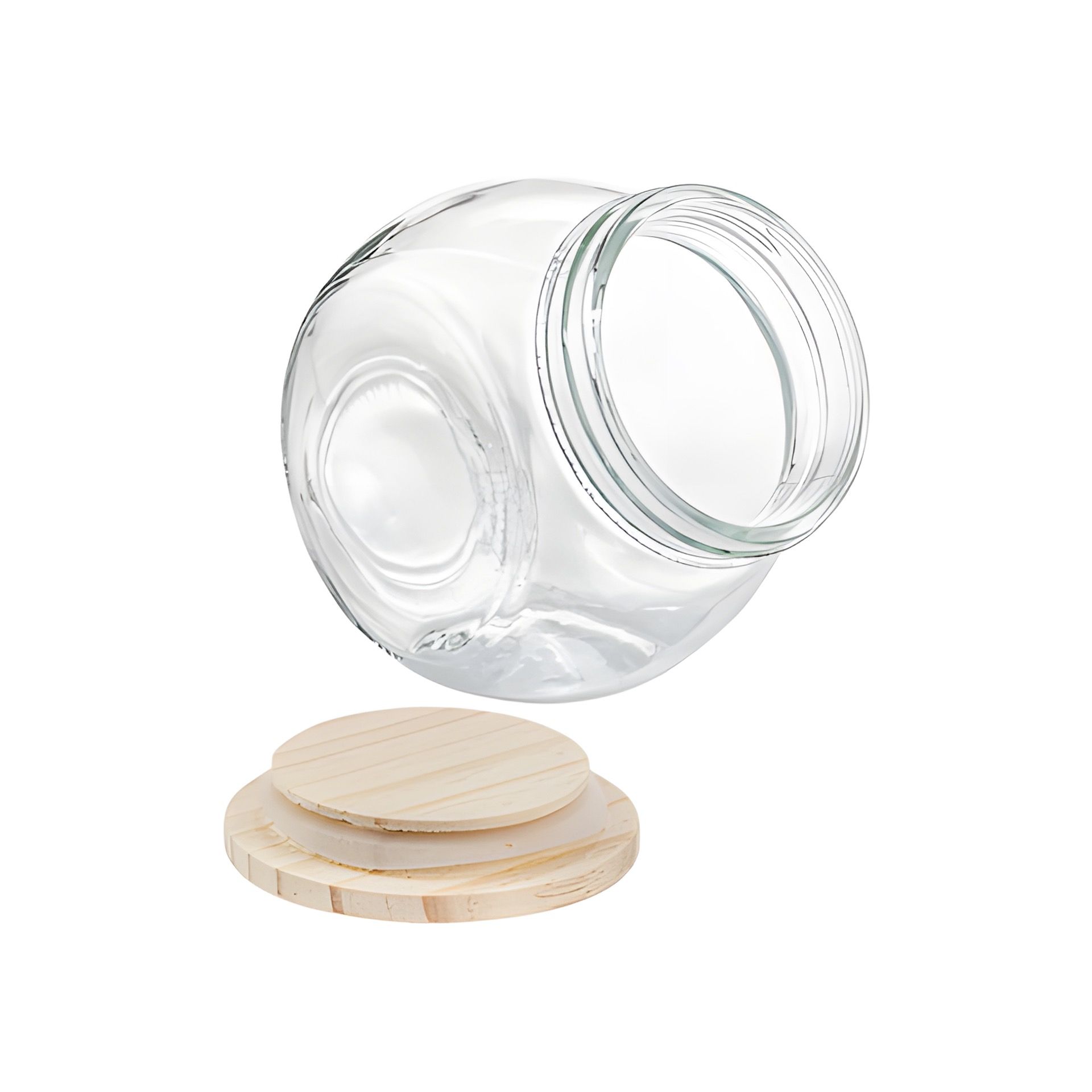 Bonbonglas  660 ml mit Holzdeckel