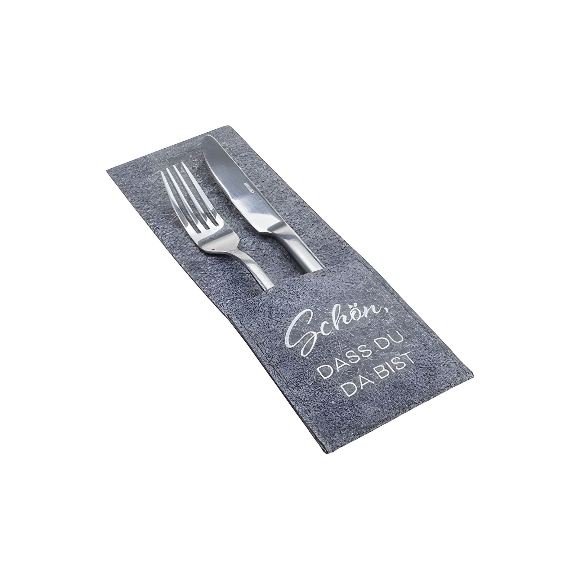 Besteckhalter 'Schön, dass Du da bist', 9 x 26 cm