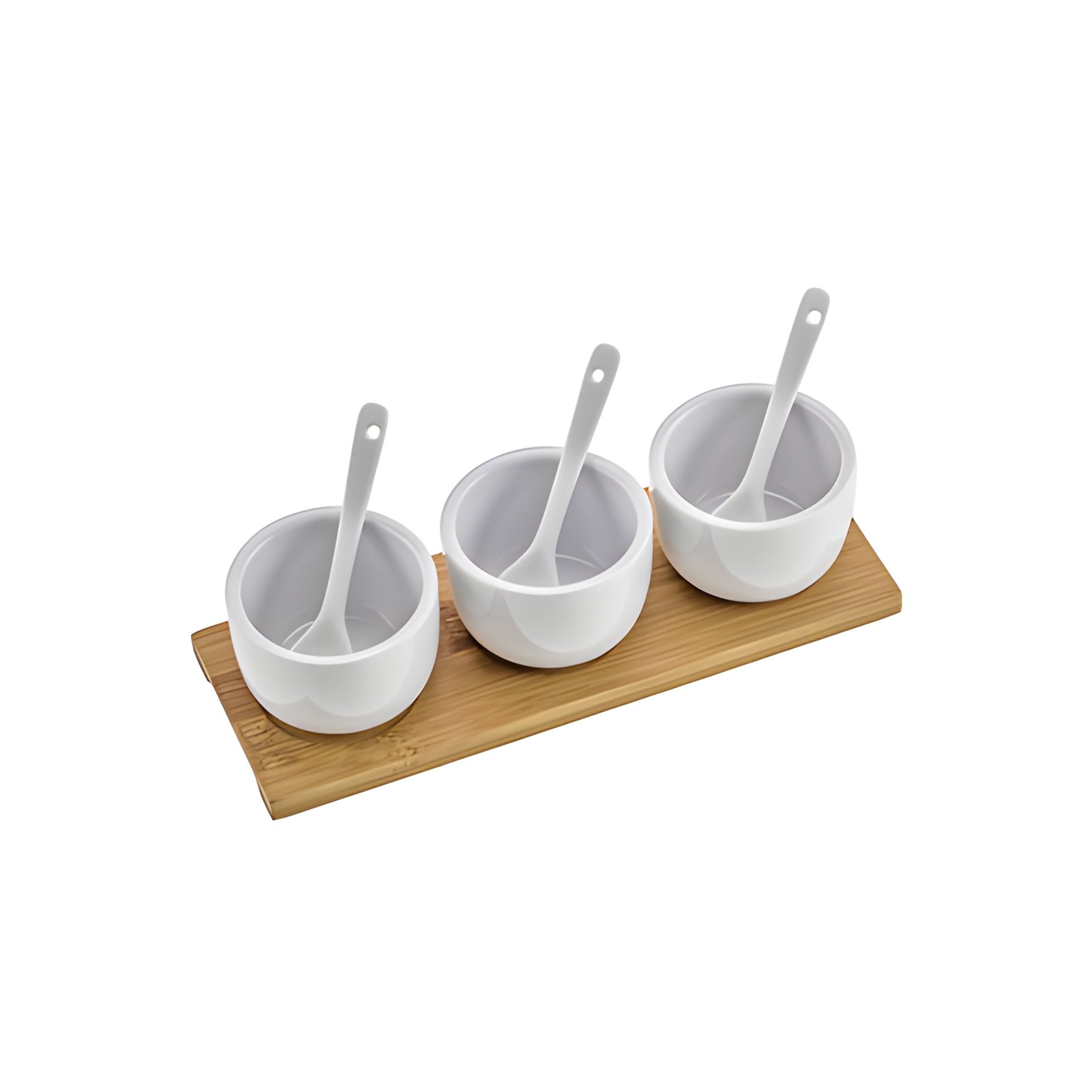 Schälchenset Keramik weiß, 7-teilig
