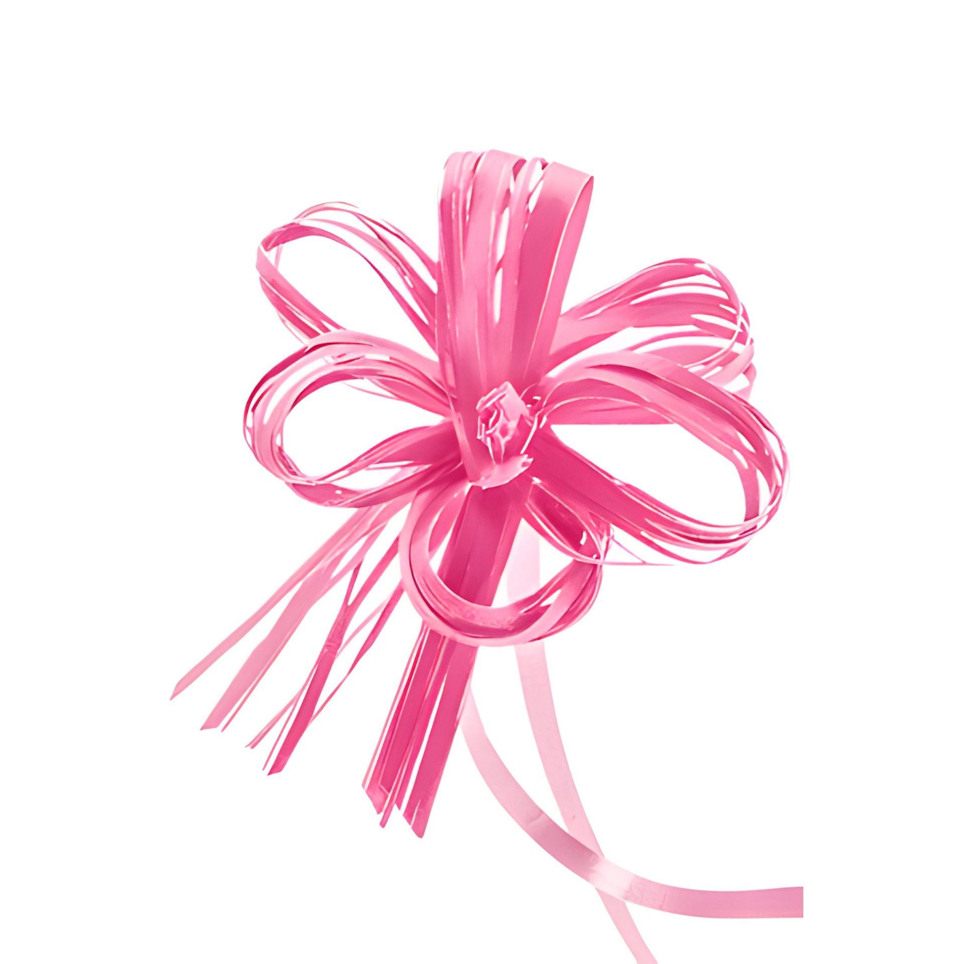 Ziehschleife Faser-Raffia bicolor ca. 80 mm, rosa, 10 Stück
